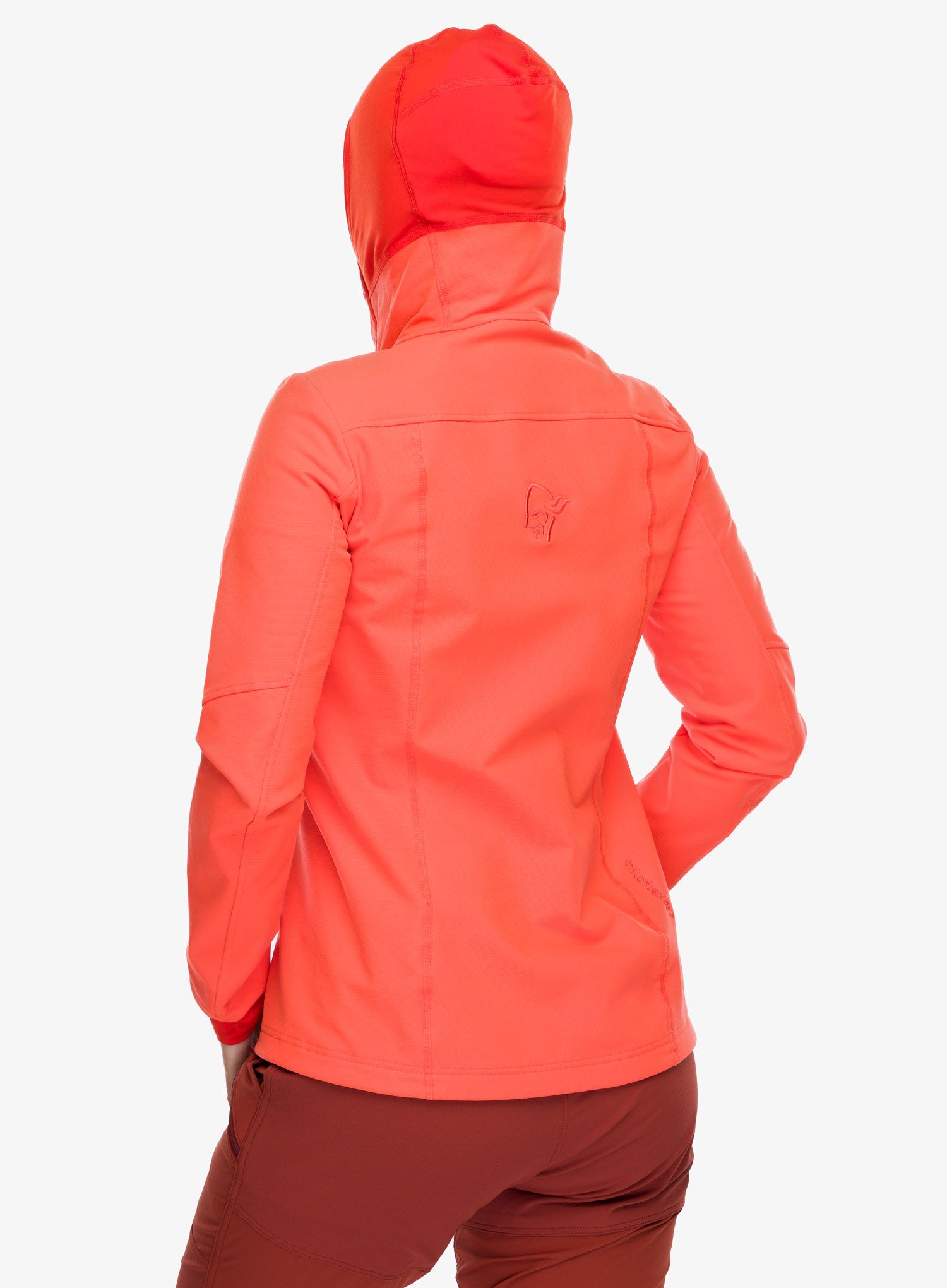 Dámská bunda Norrona Lofoten Hiloflex200 Hood - orange alert/arednalin