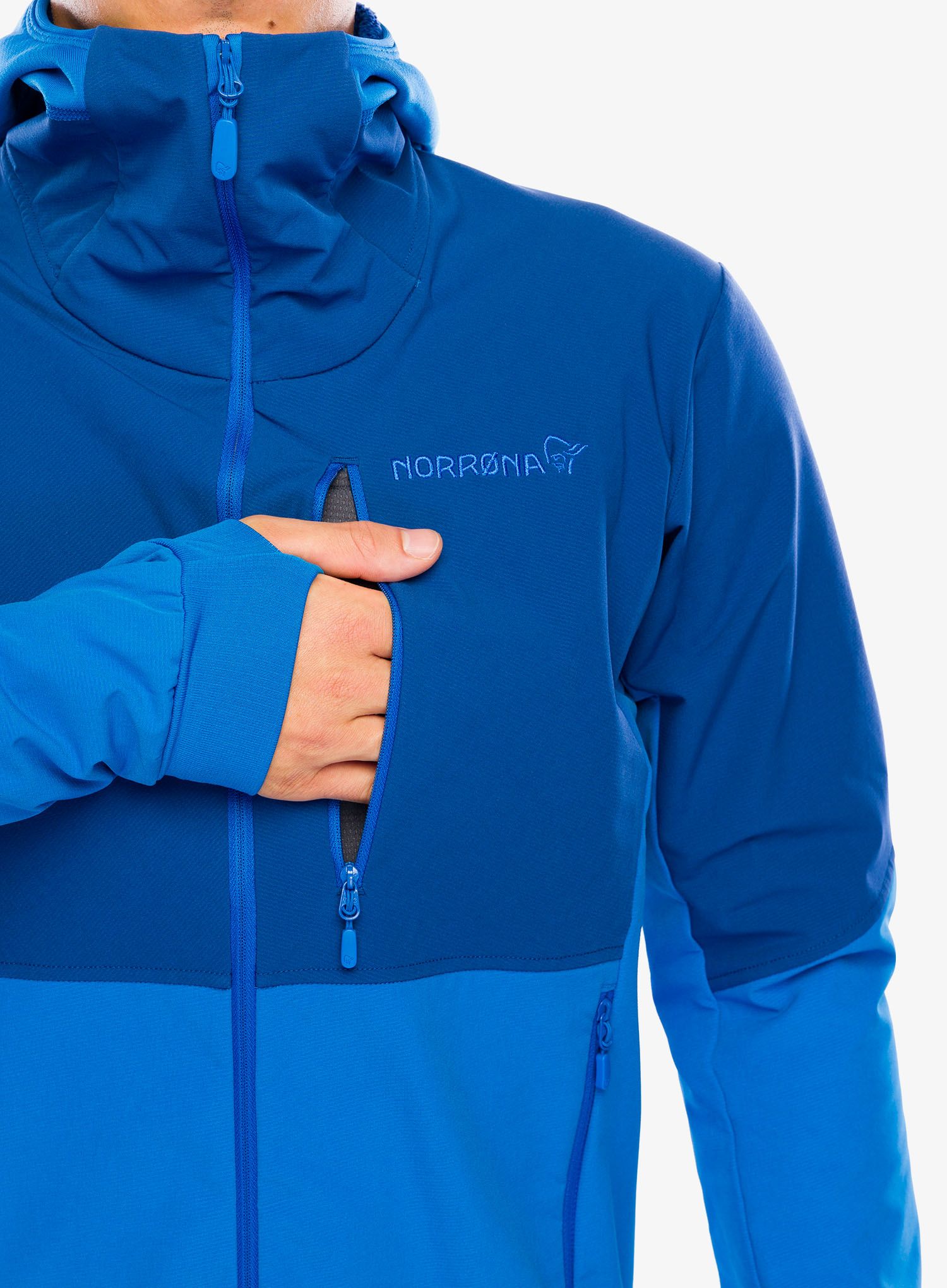 Bunda na skialpinismus Norrona Lofoten Hiloflex200 Hood - skydiver