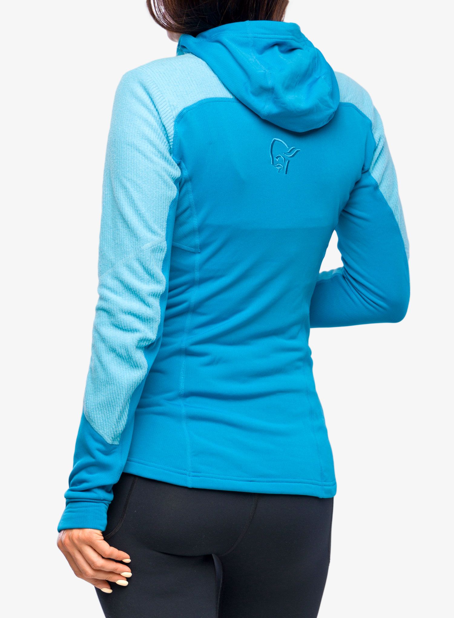 Dámská mikina Norrona Lofoten Thermal Pro Hood - aquarius/hawaiian