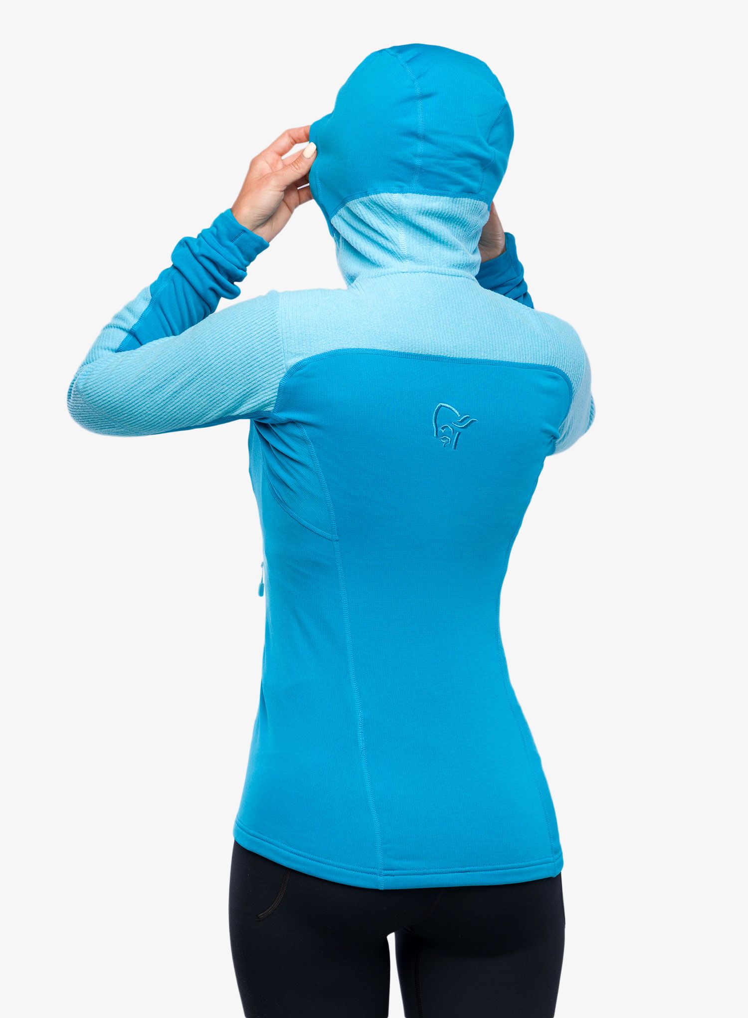 Dámská mikina Norrona Lofoten Thermal Pro Hood - aquarius/hawaiian