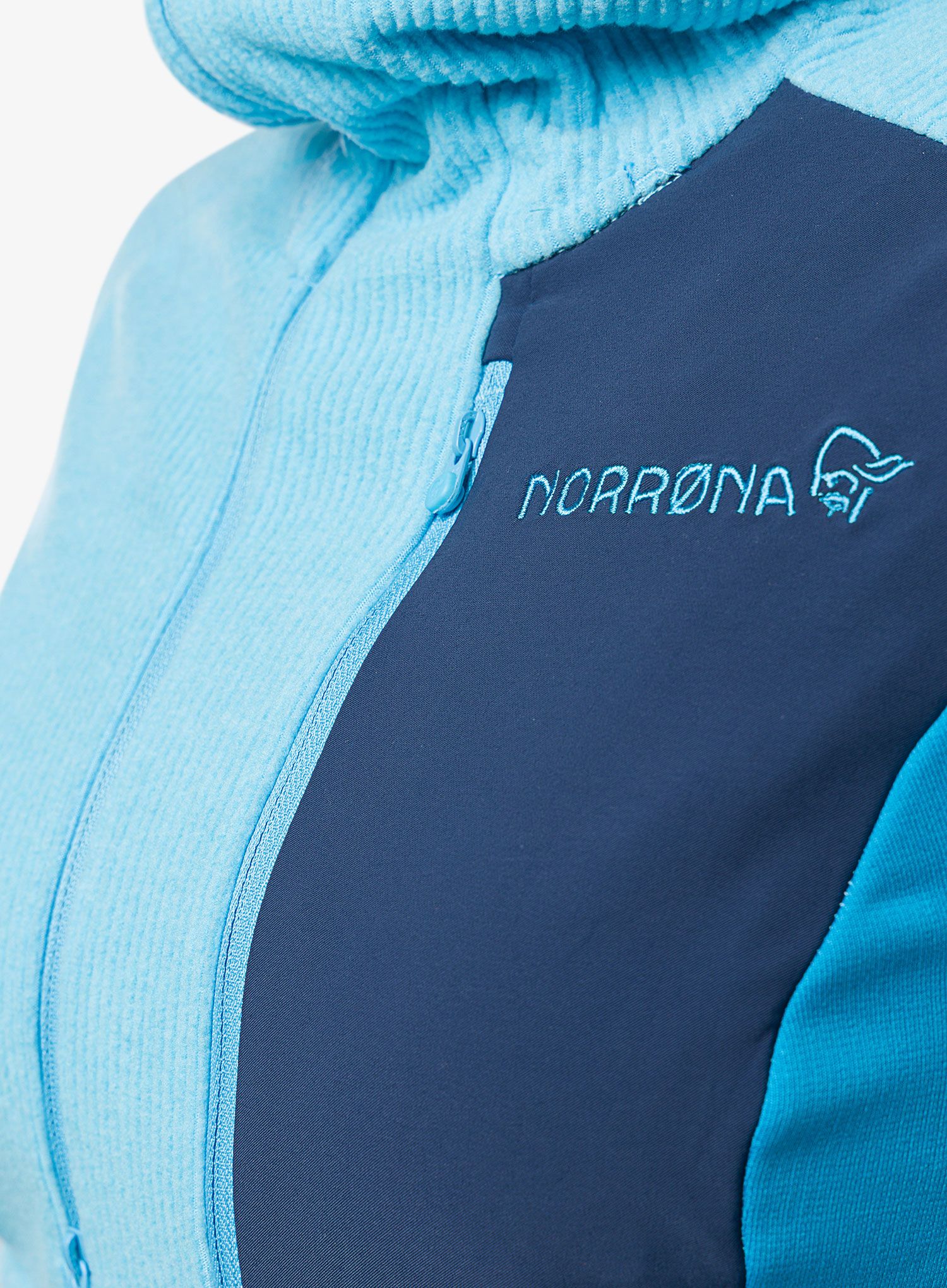 Dámská mikina Norrona Lofoten Thermal Pro Hood - aquarius/hawaiian