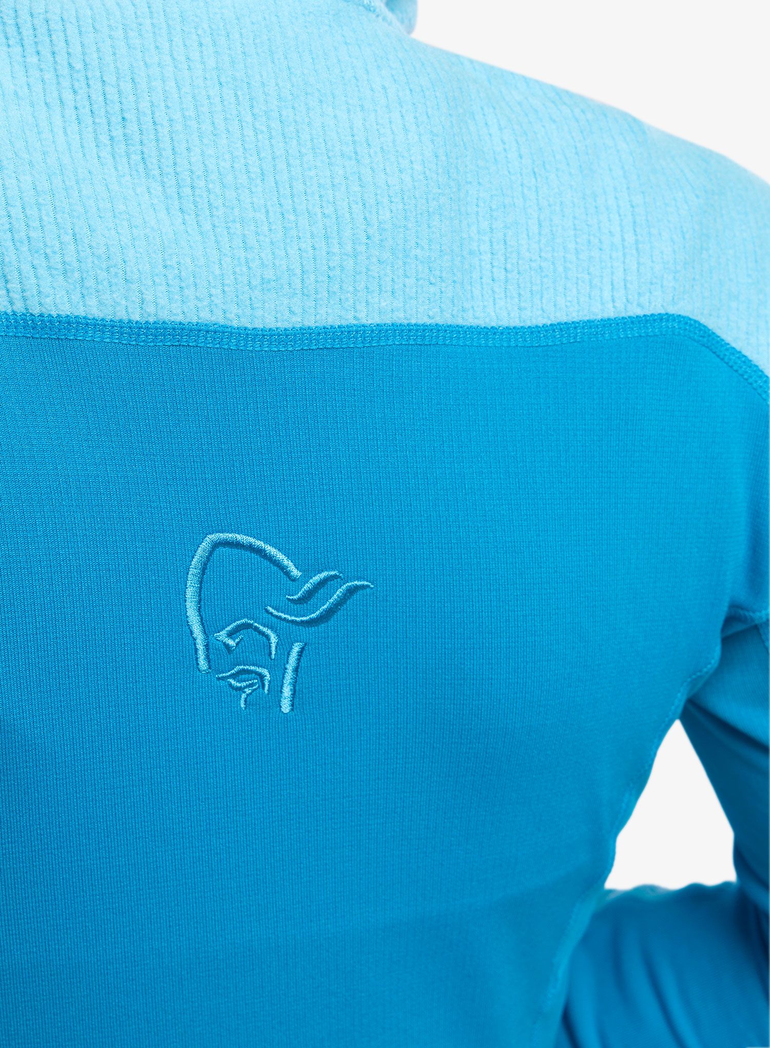 Dámská mikina Norrona Lofoten Thermal Pro Hood - aquarius/hawaiian