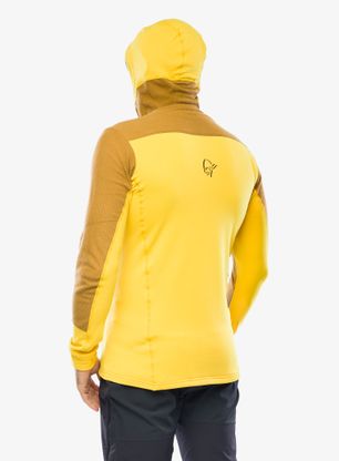 Mikina s kapucí Norrona Lofoten Thermal Pro Hood - sulphur/camelflage