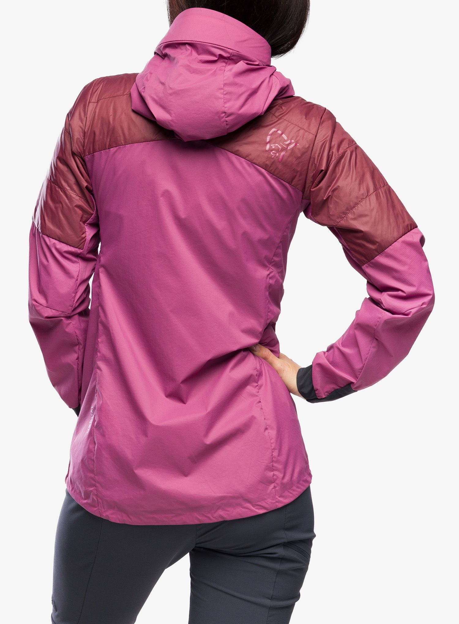 Hybridní bunda dámská Norrona Lyngen Aero80 Insulated Zip Hood - violet quartz