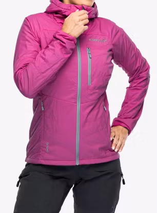 Zateplená bunda dámská Norrona Lyngen Alpha100 Zip Hood - festival fuchsia
