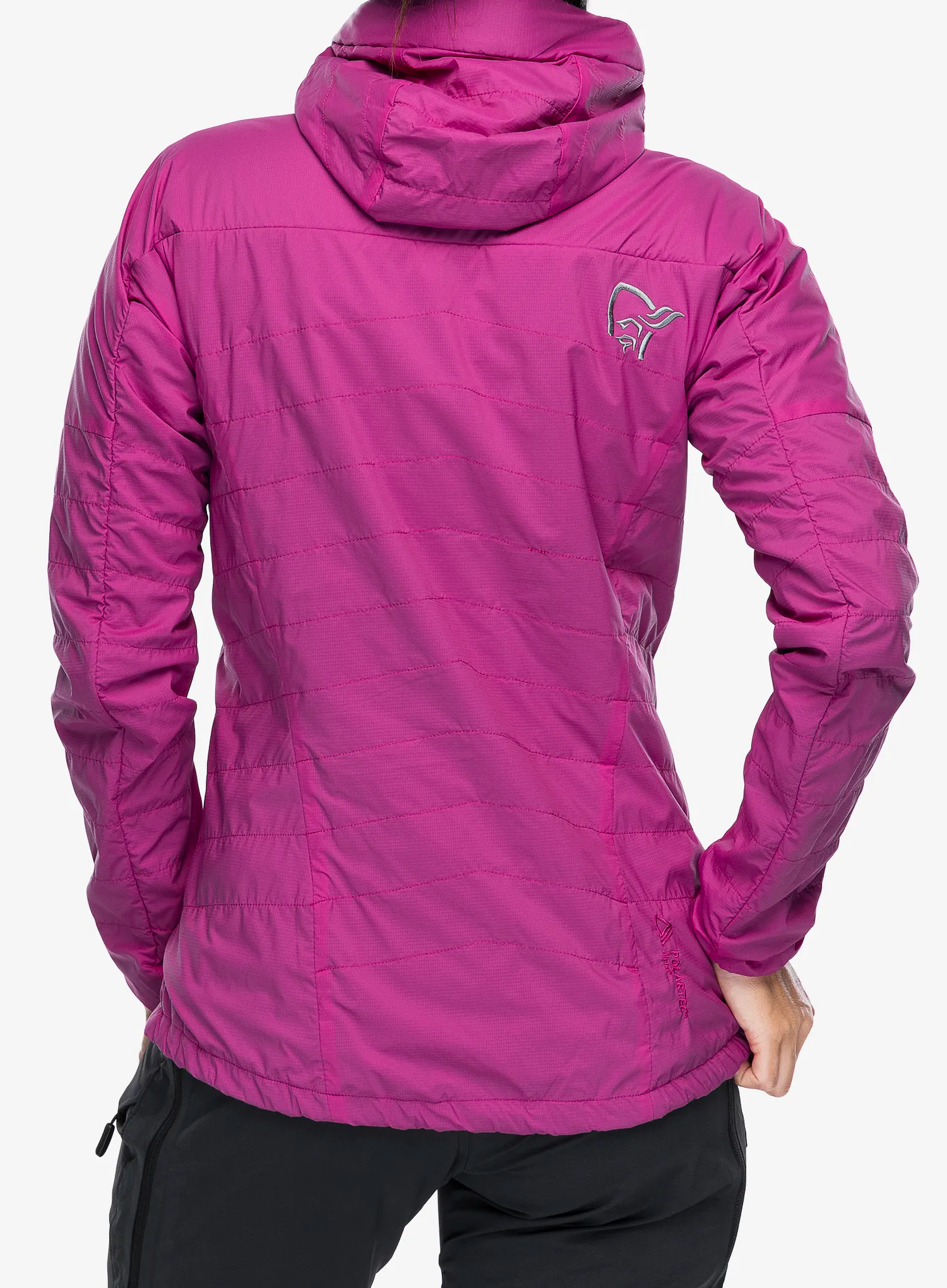 Zateplená bunda dámská Norrona Lyngen Alpha100 Zip Hood - festival fuchsia