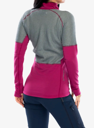 Fleece mikina dámská Norrona Lyngen Alpha90 Jacket - festival fuchsia
