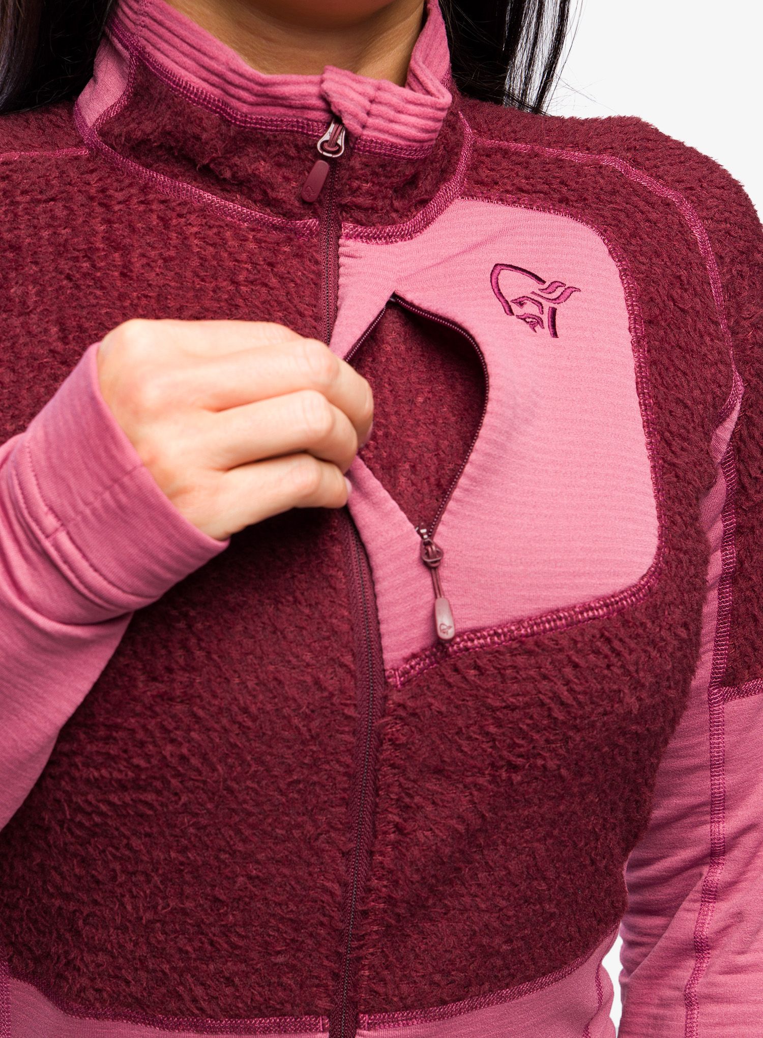 Fleece mikina dámská Norrona Lyngen Alpha90 Jacket - violet quartz