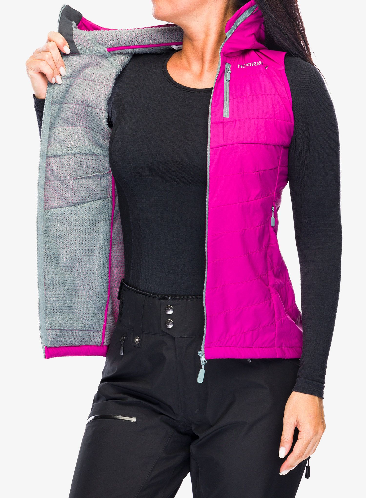 Vesta dámská Norrona Lyngen Alpha90 Vest - festival fuchsia