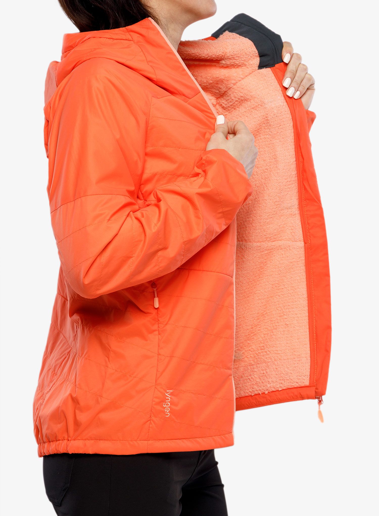 Damska bunda na skialpy Norrona Lyngen Alpha100 Zip Hood – orange alert