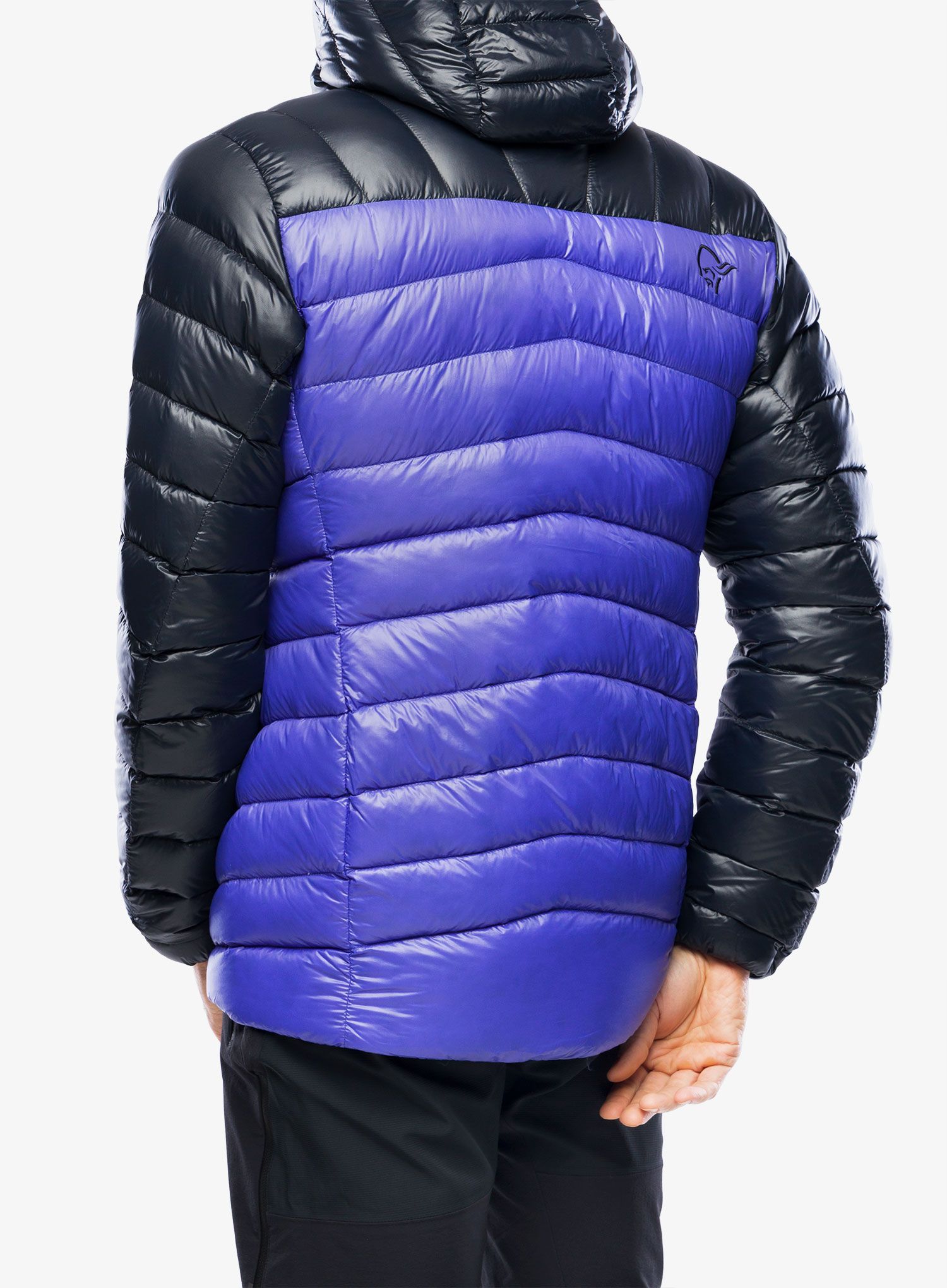 Péřová bunda Norrona Lyngen Down850 Hood - royal blue/caviar