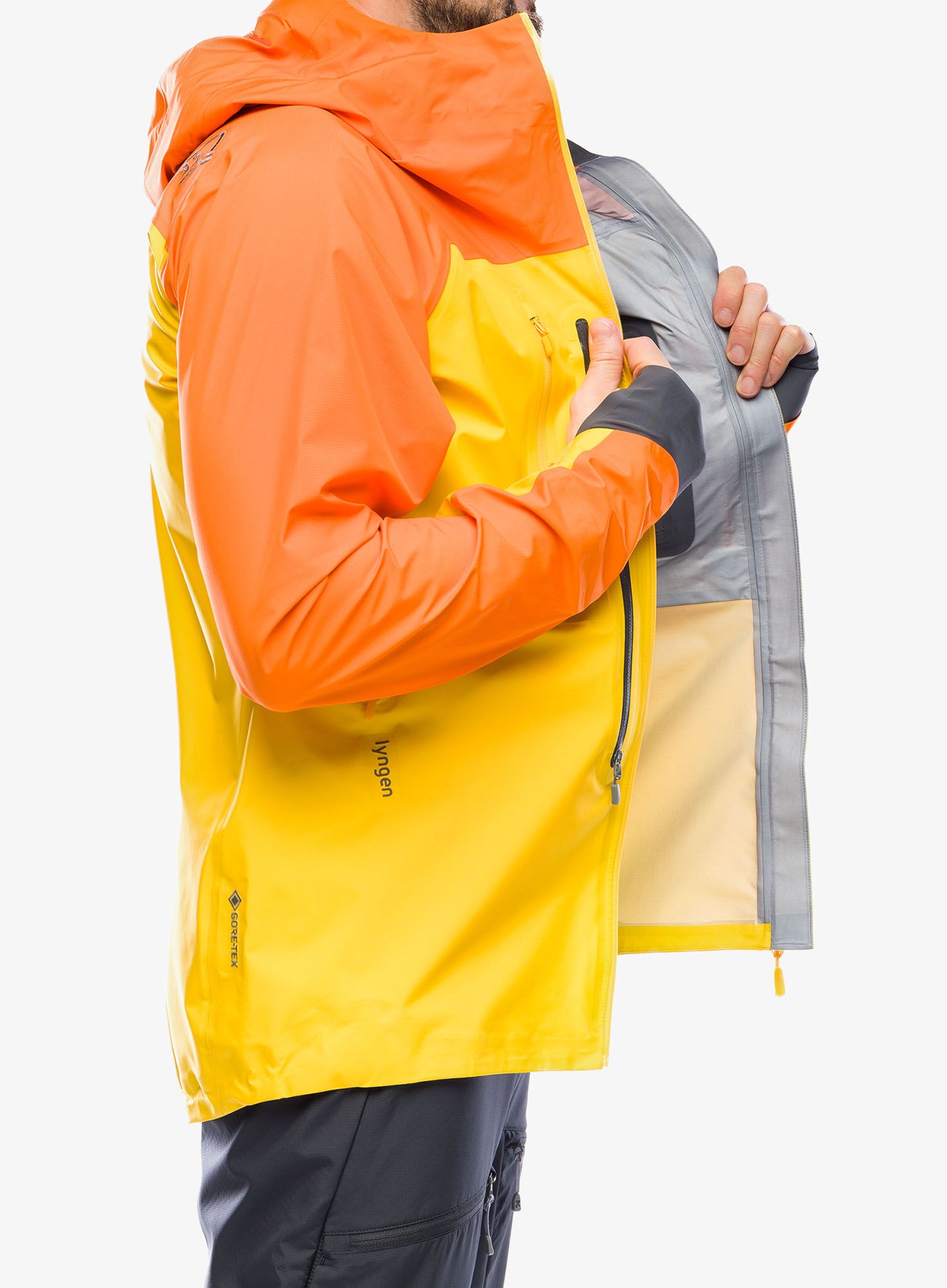 Bunda s membránou Norrona Lyngen Gore-Tex Jacket - orange popsicle/lemon chrome