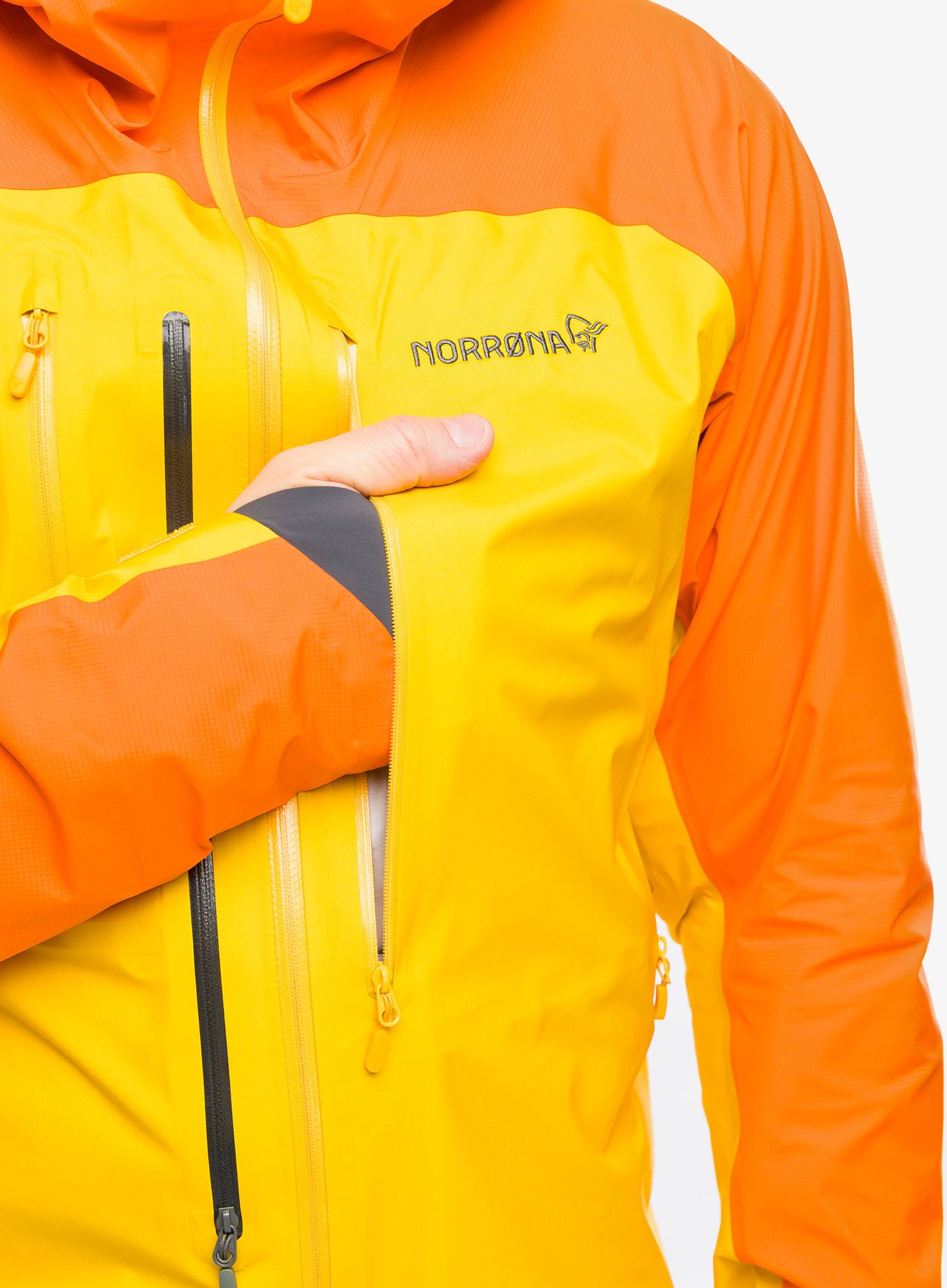 Bunda s membránou Norrona Lyngen Gore-Tex Jacket - orange popsicle/lemon chrome