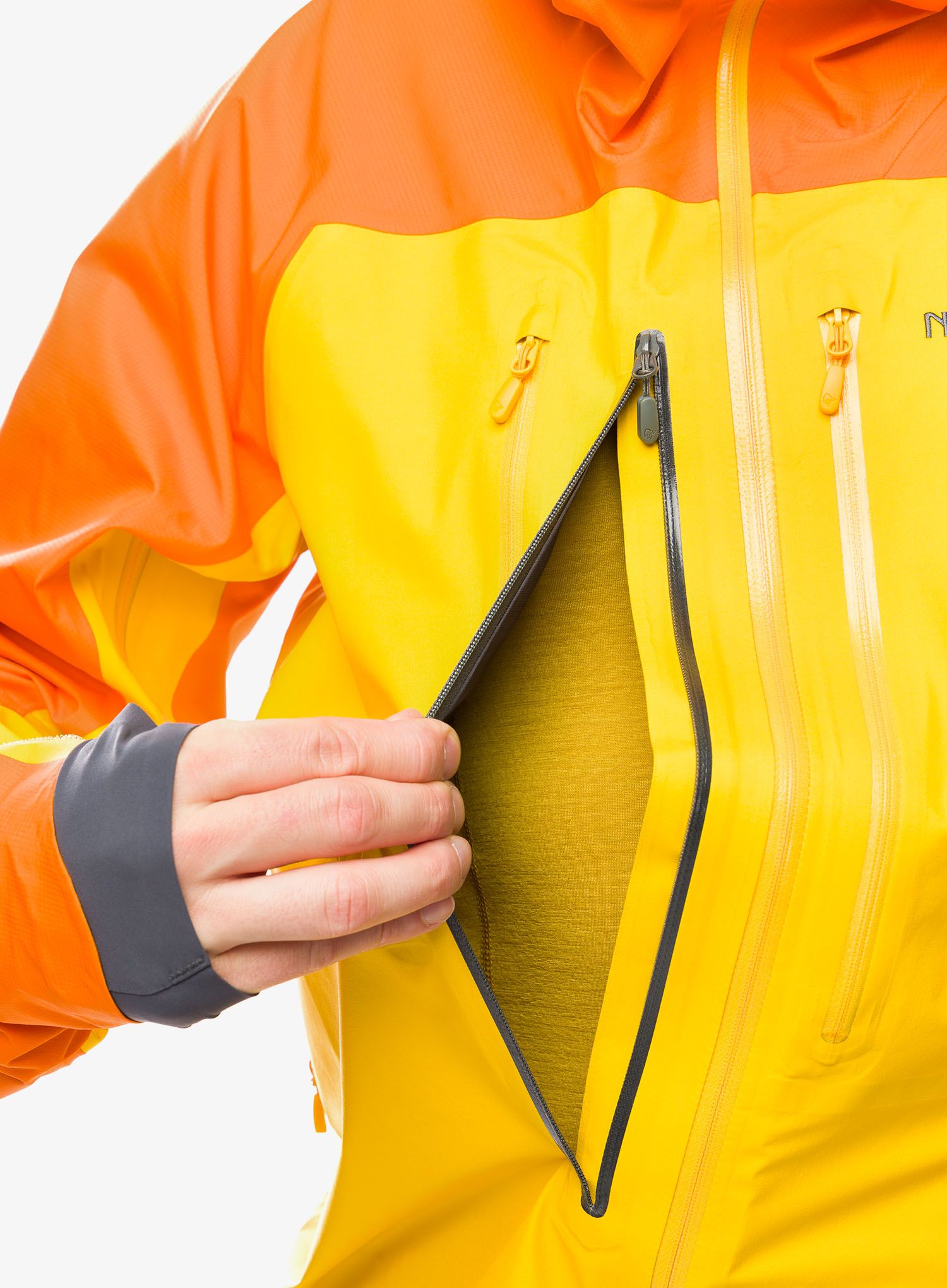Bunda s membránou Norrona Lyngen Gore-Tex Jacket - orange popsicle/lemon chrome