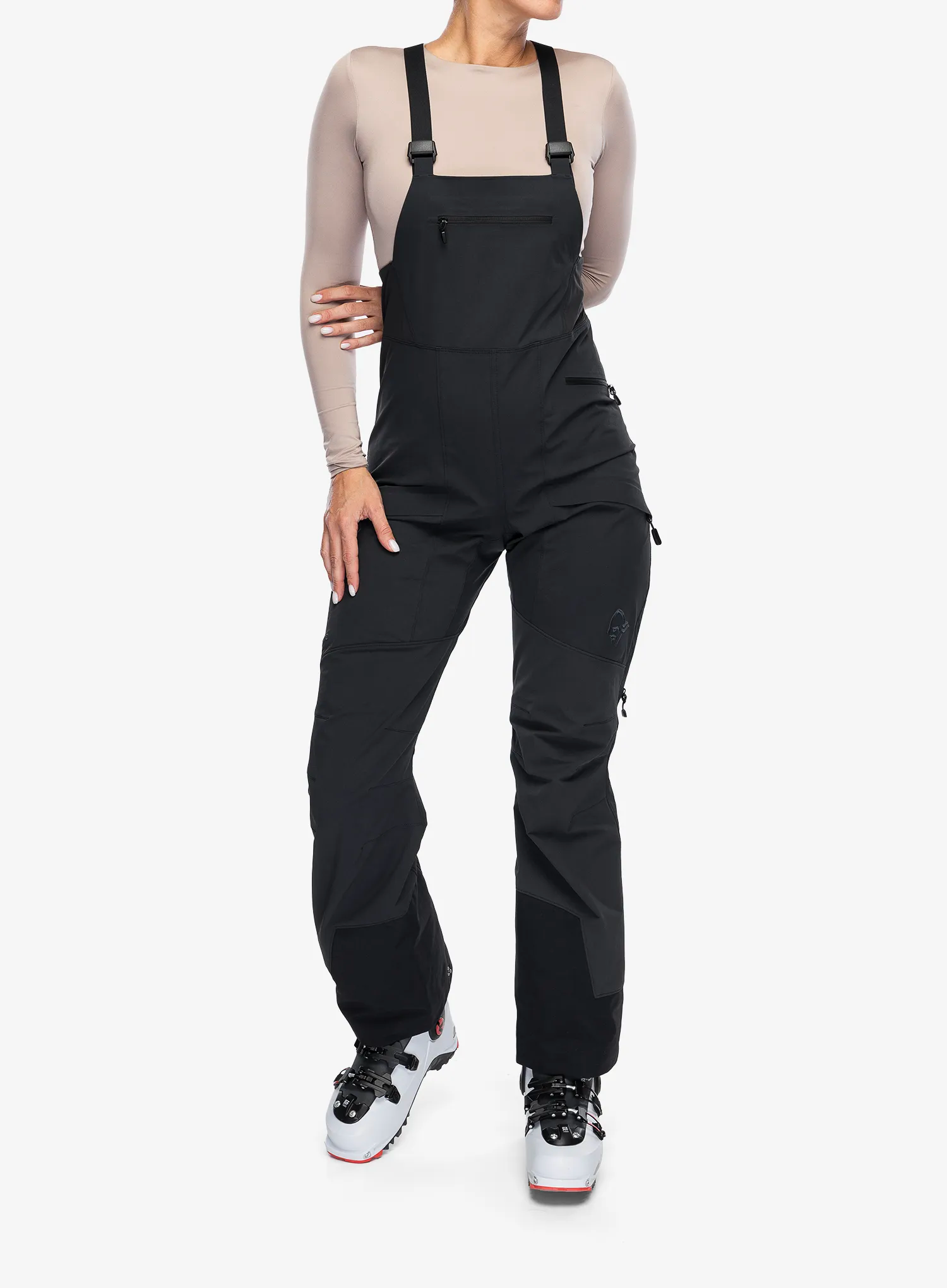 Softshellové kalhoty dámské Norrona More Flex1 Bib - caviar