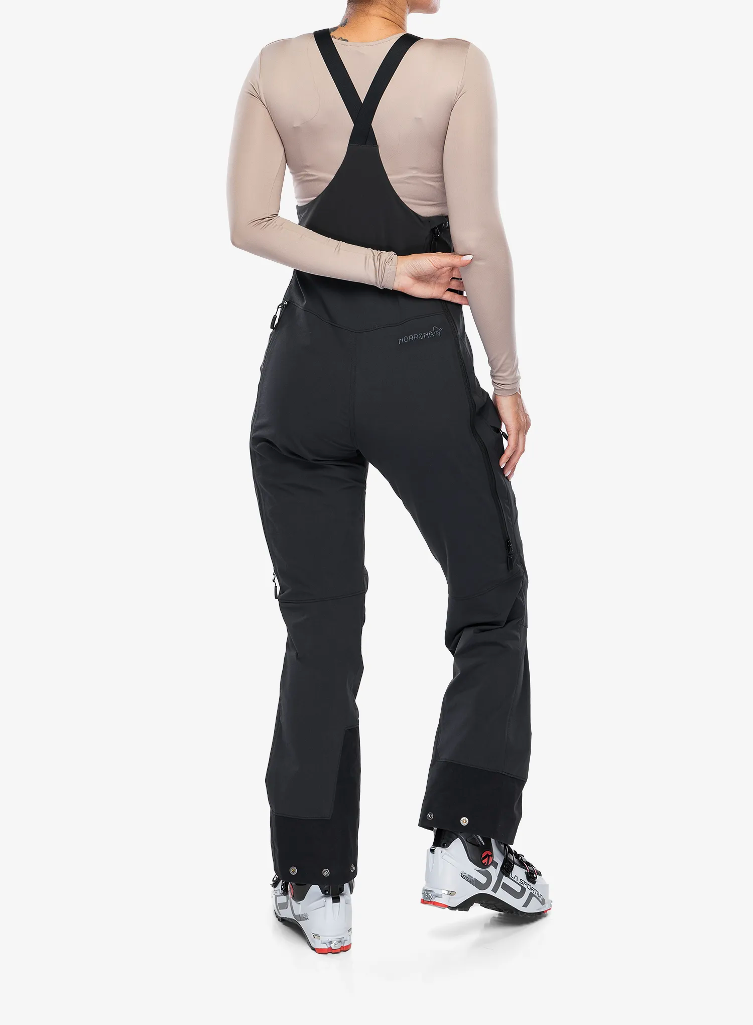 Softshellové kalhoty dámské Norrona More Flex1 Bib - caviar