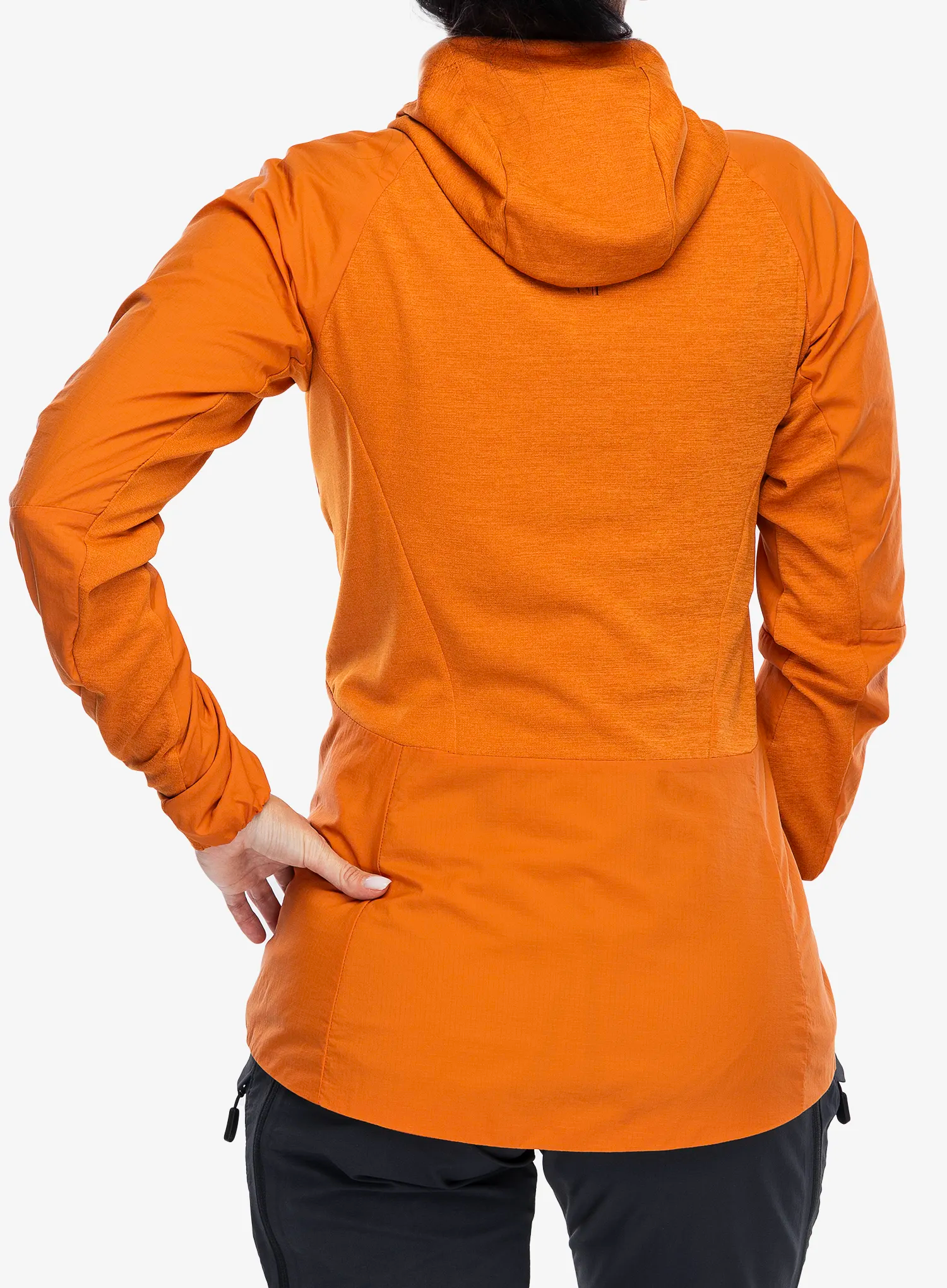 Hybridní bunda dámská Norrona More Octa Zip Hood - gold flame