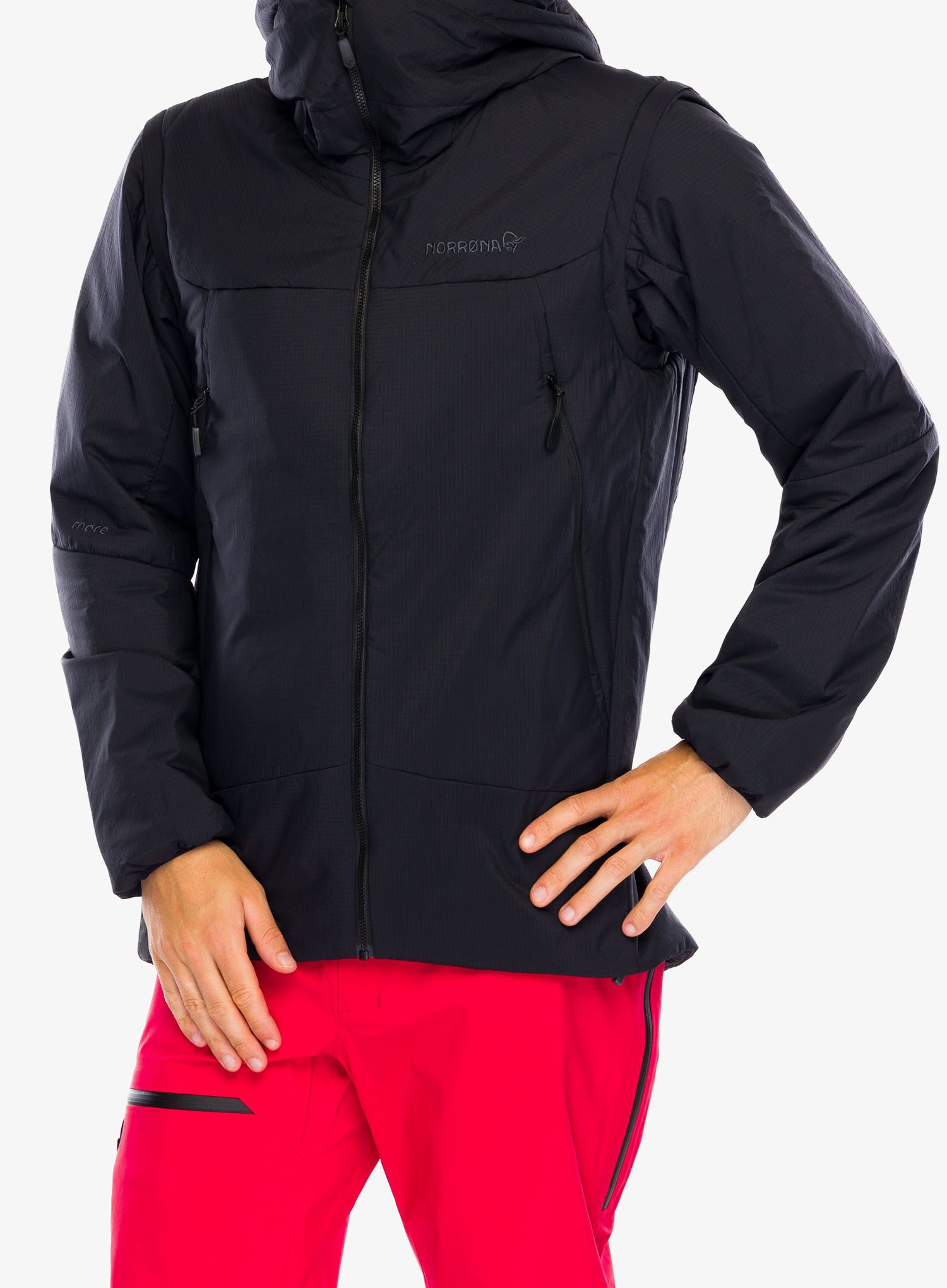 Zateplená bunda Norrona More Thermo60 Aero200 Jacket - caviar