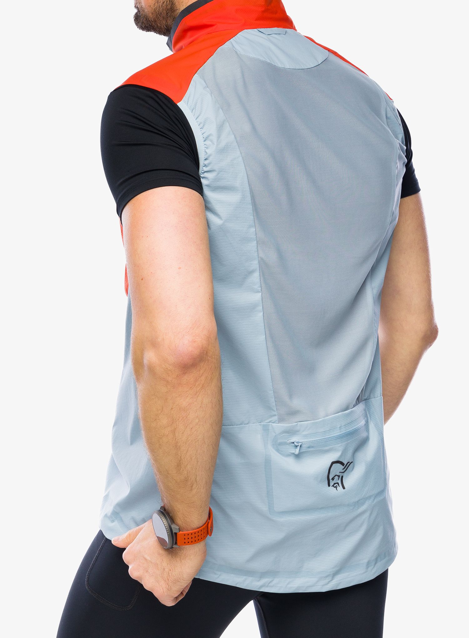 Vesta Norrona Senja Aero90 Vest - arednalin/blue fog