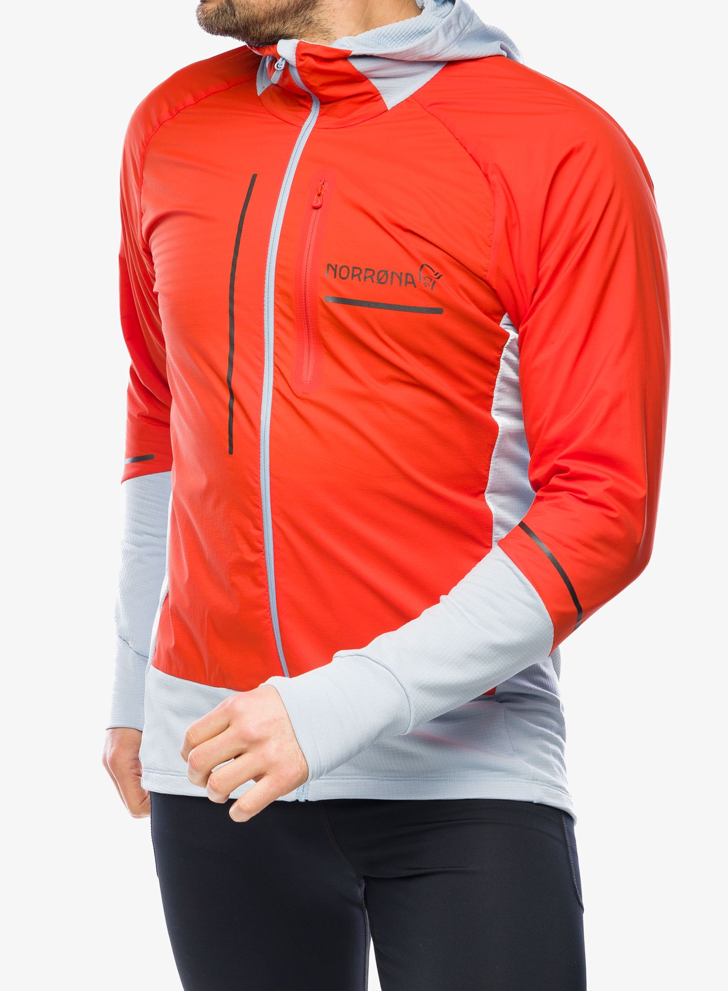 Bunda na běhání Norrona Senja Alpha90 Zip Hood - arednalin