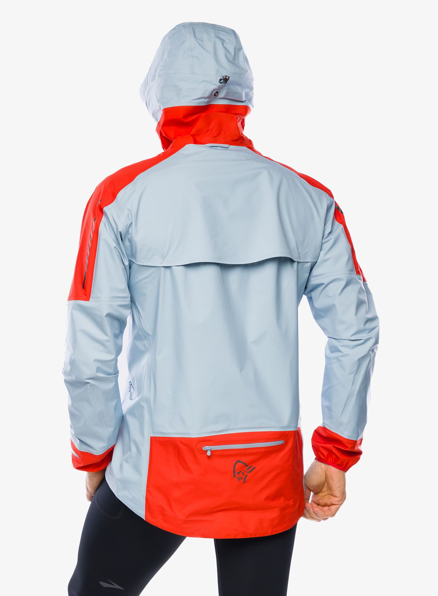 Bunda na běhání Norrona Senja GORE-TEX Active Jacket - arednalin/blue fog