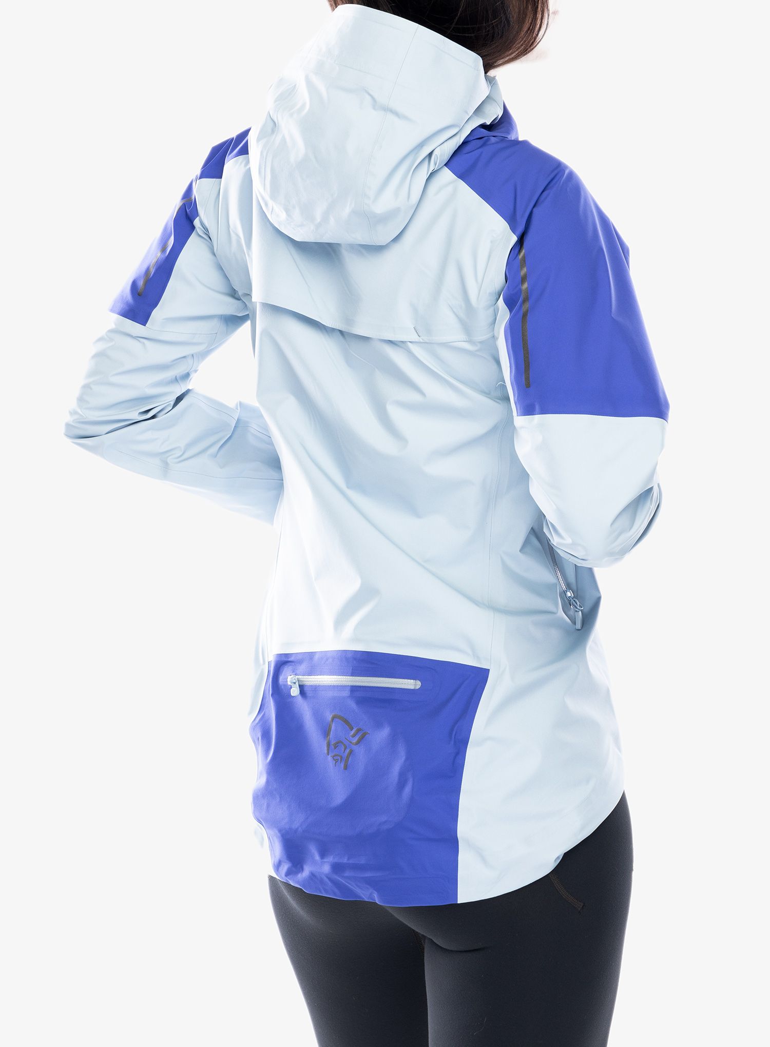 Bunda na běhání dámská Norrona Senja GORE-TEX Active Jacket - royal blue/blue fog