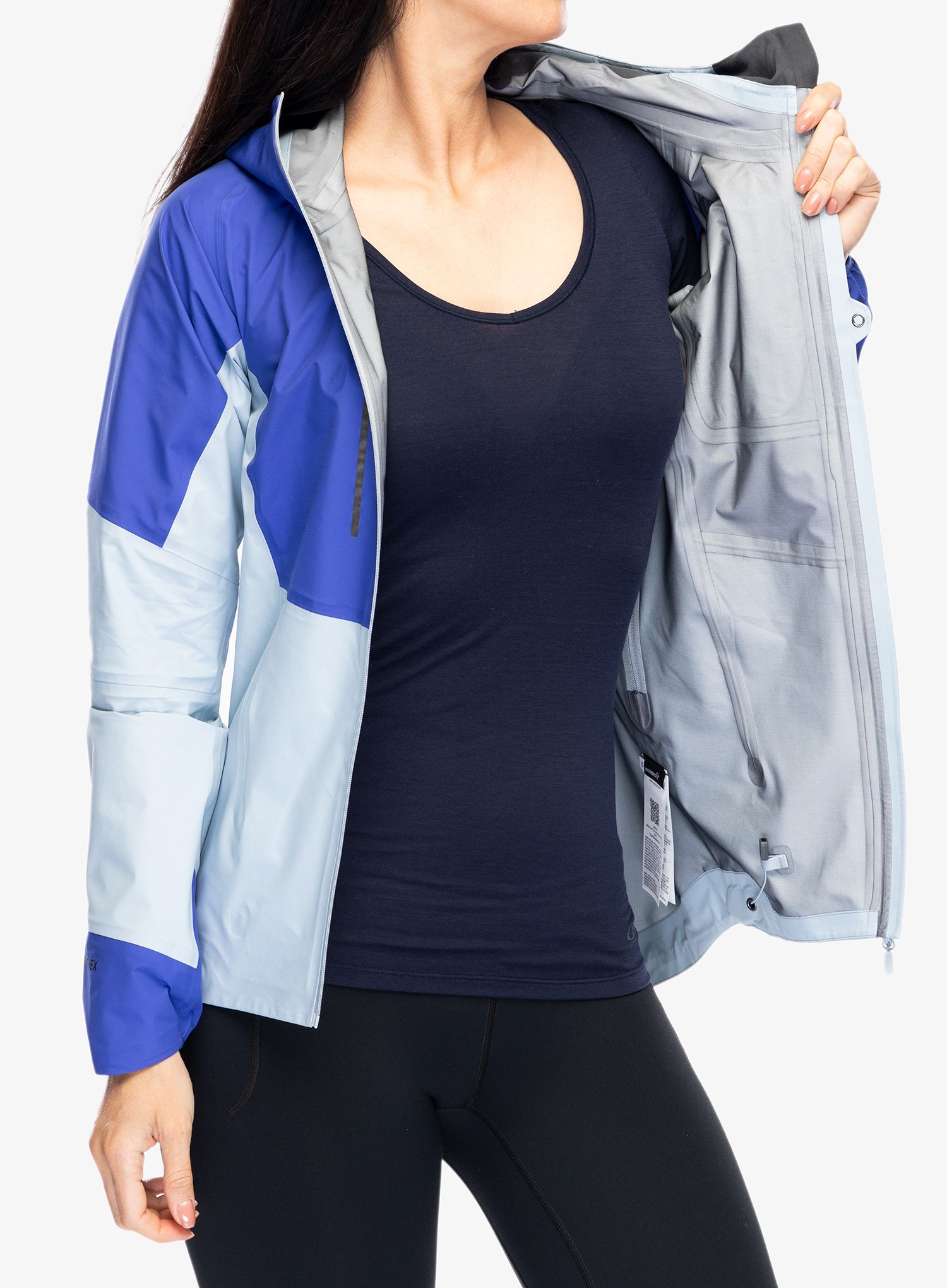 Bunda na běhání dámská Norrona Senja GORE-TEX Active Jacket - royal blue/blue fog