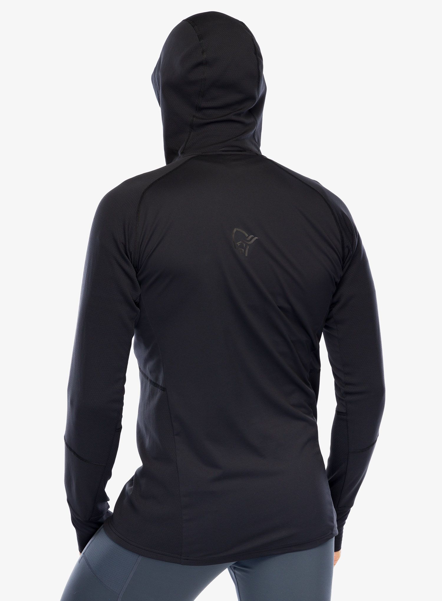 Mikina na běh Norrona Senja Warm1 Hood - caviar