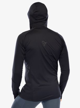 Mikina na běh Norrona Senja Warm1 Hood - caviar