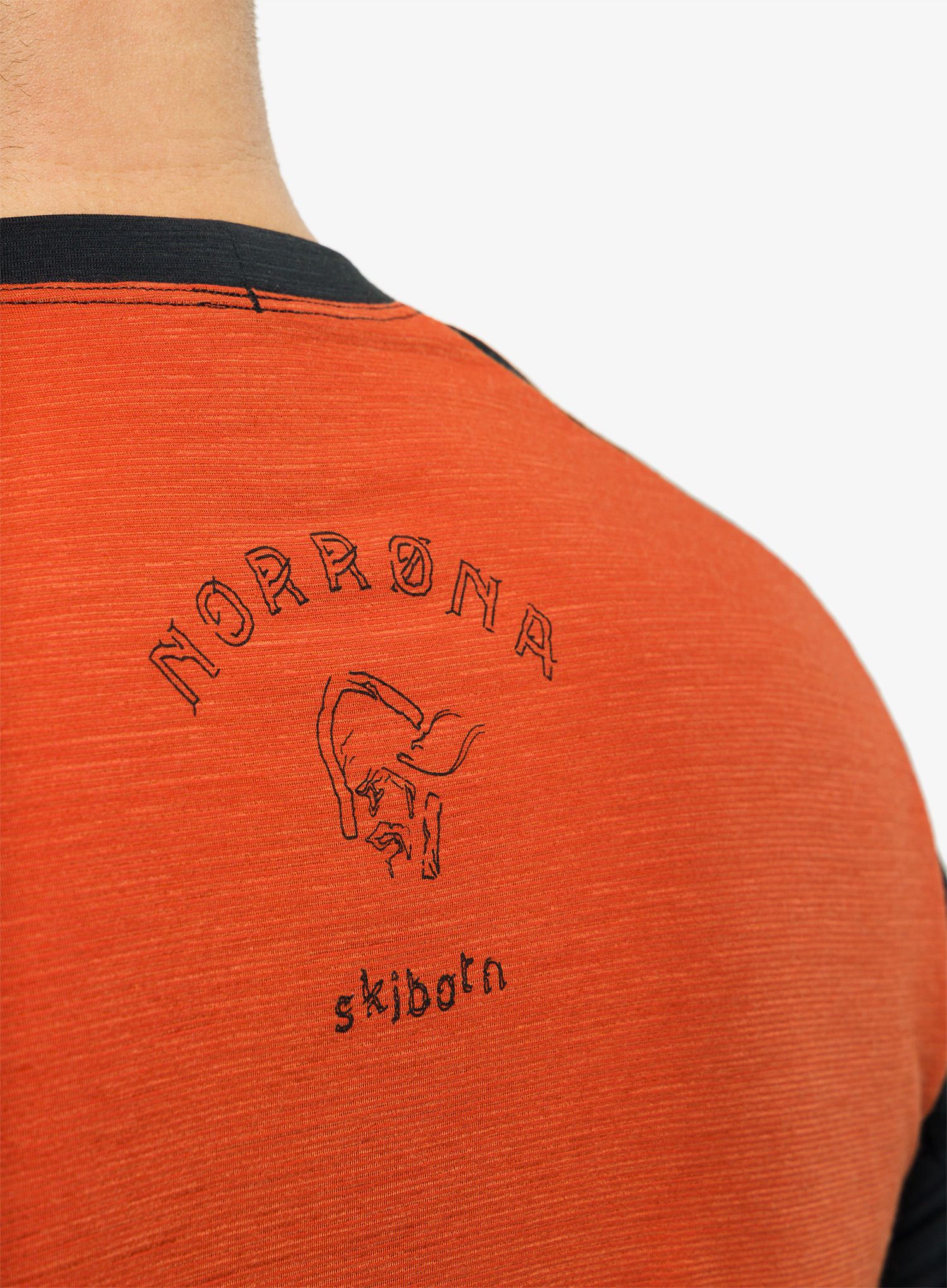Enduro triko Norrona Skibotn Wool 3/4 T-Shirt - rooibos tea