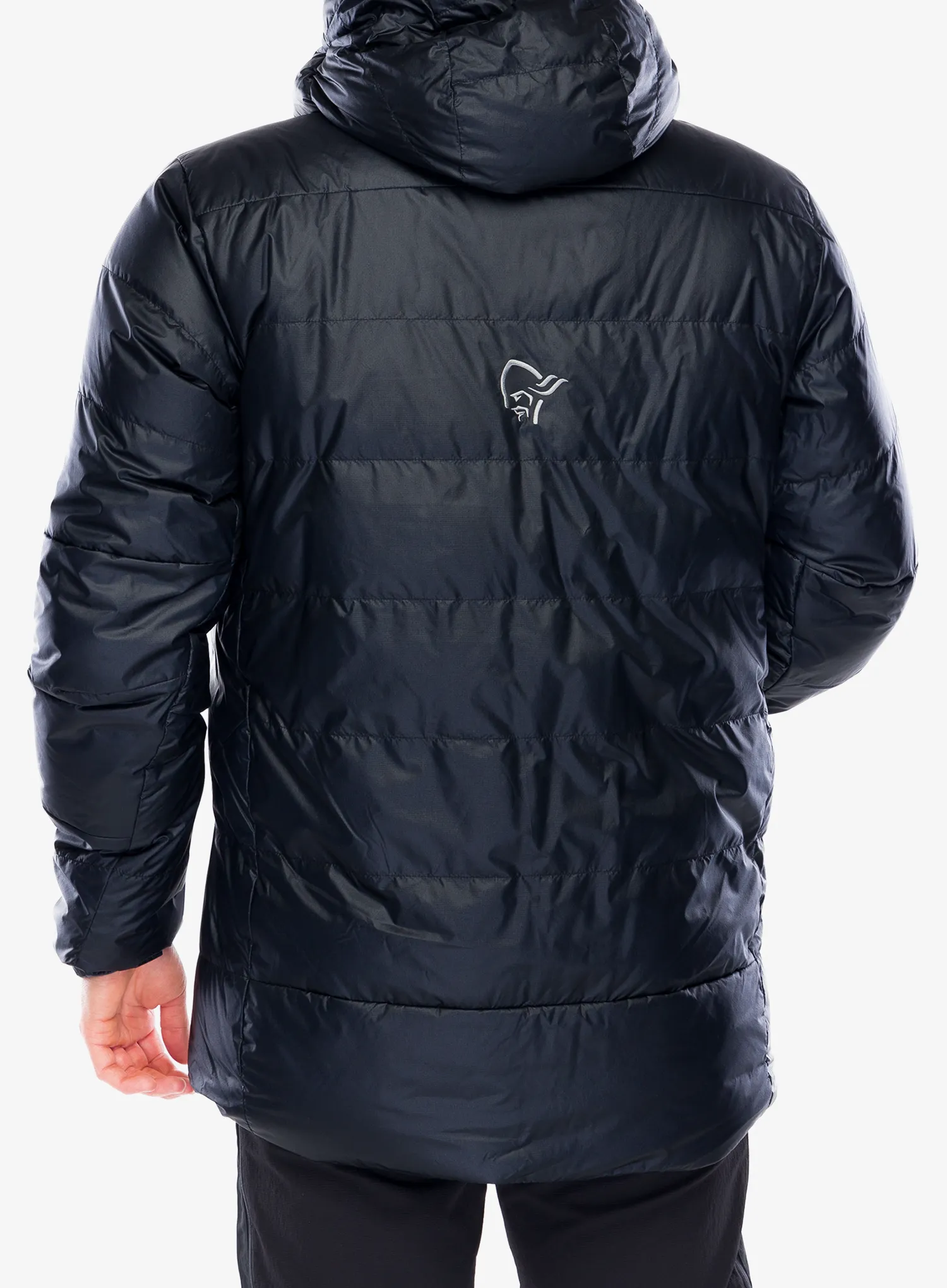 Péřová bunda Norrona Trollveggen Down800 Hood - caviar black