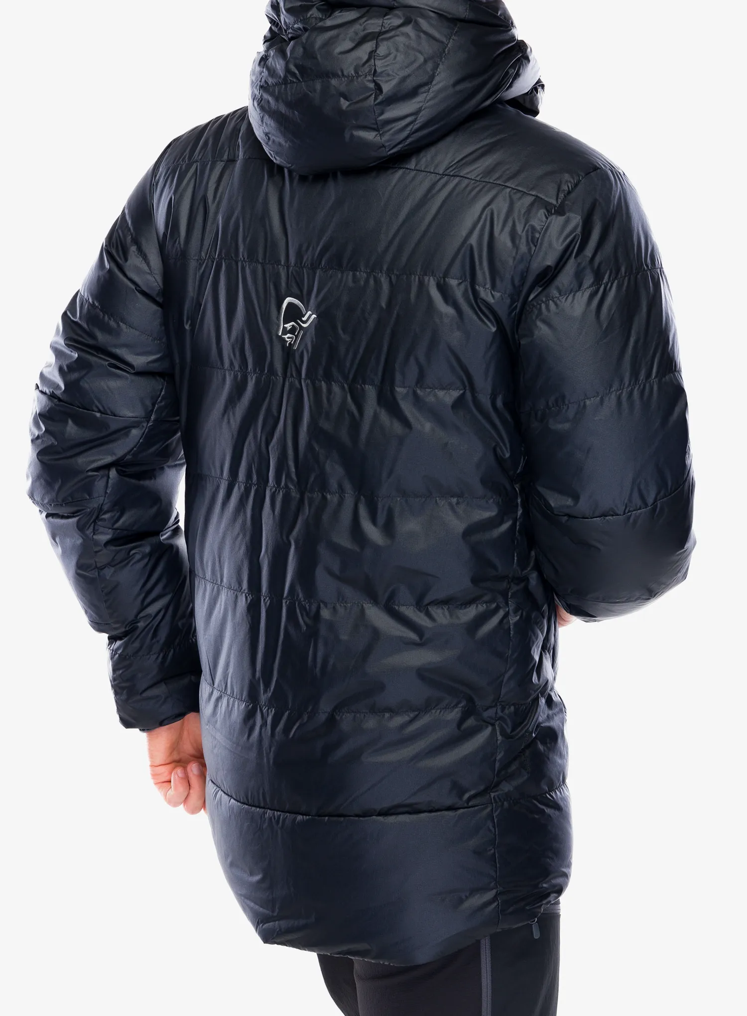 Péřová bunda Norrona Trollveggen Down800 Hood - caviar black