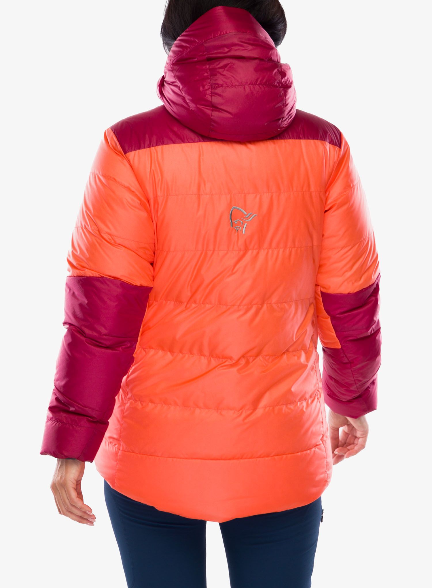 Dámská péřová bunda Norrona Trollveggen Down800 Hood - orange alert