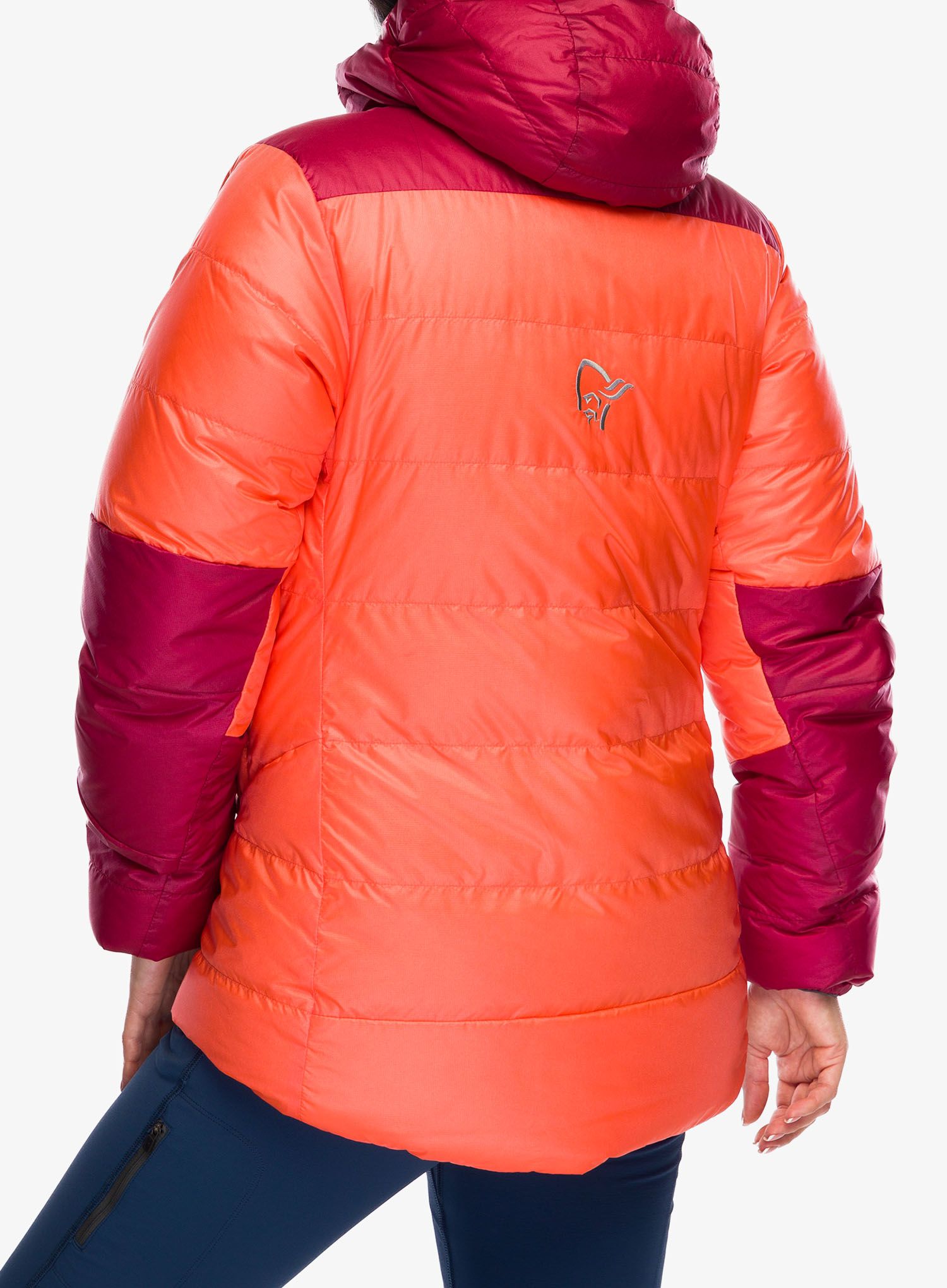 Dámská péřová bunda Norrona Trollveggen Down800 Hood - orange alert