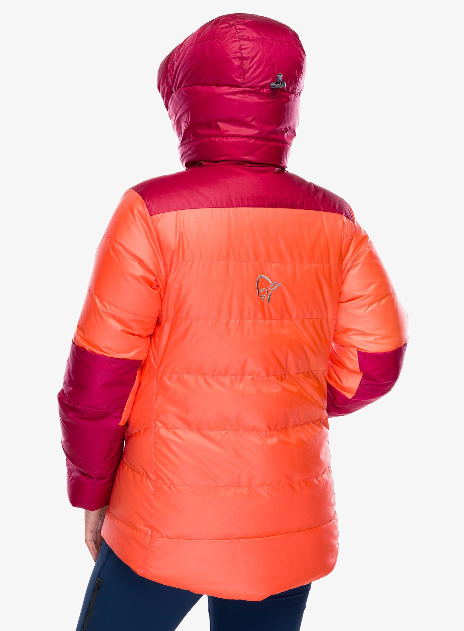 Dámská péřová bunda Norrona Trollveggen Down800 Hood - orange alert