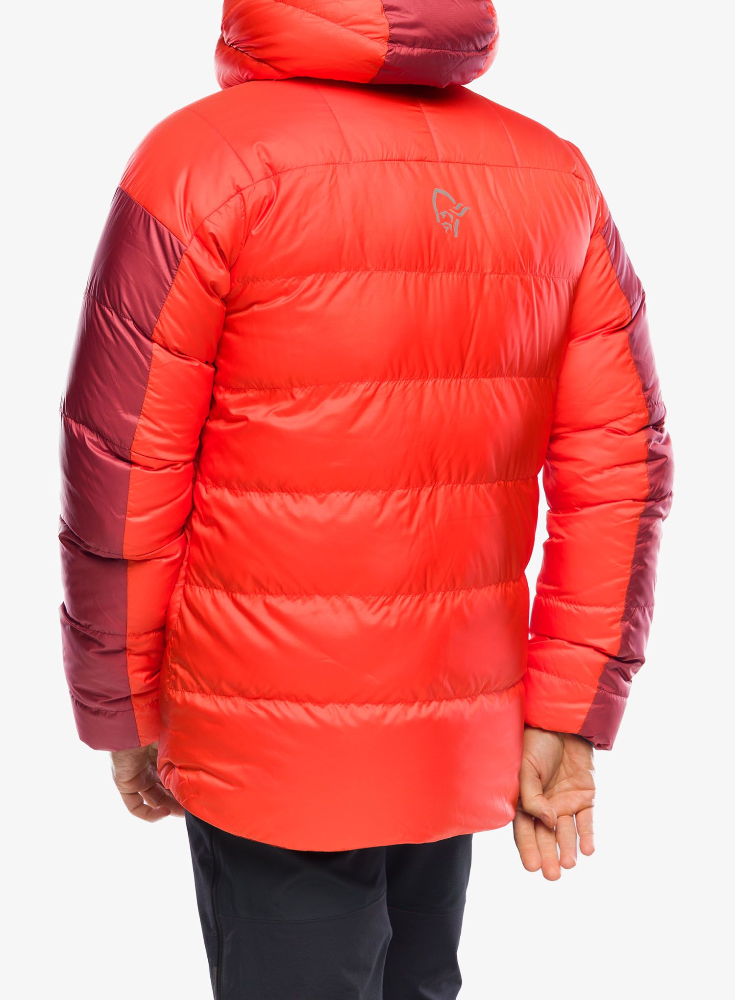 Péřová bunda Norrona Trollveggen Down850 Jacket - arednalin/rhubarb