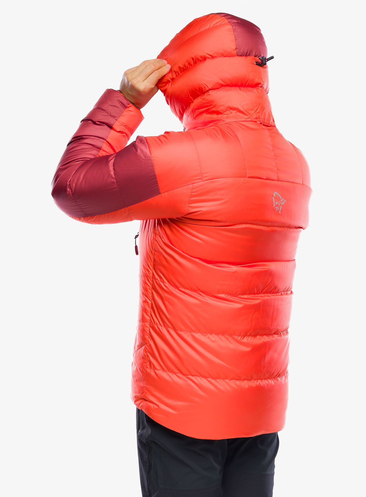 Péřová bunda Norrona Trollveggen Down850 Jacket - arednalin/rhubarb