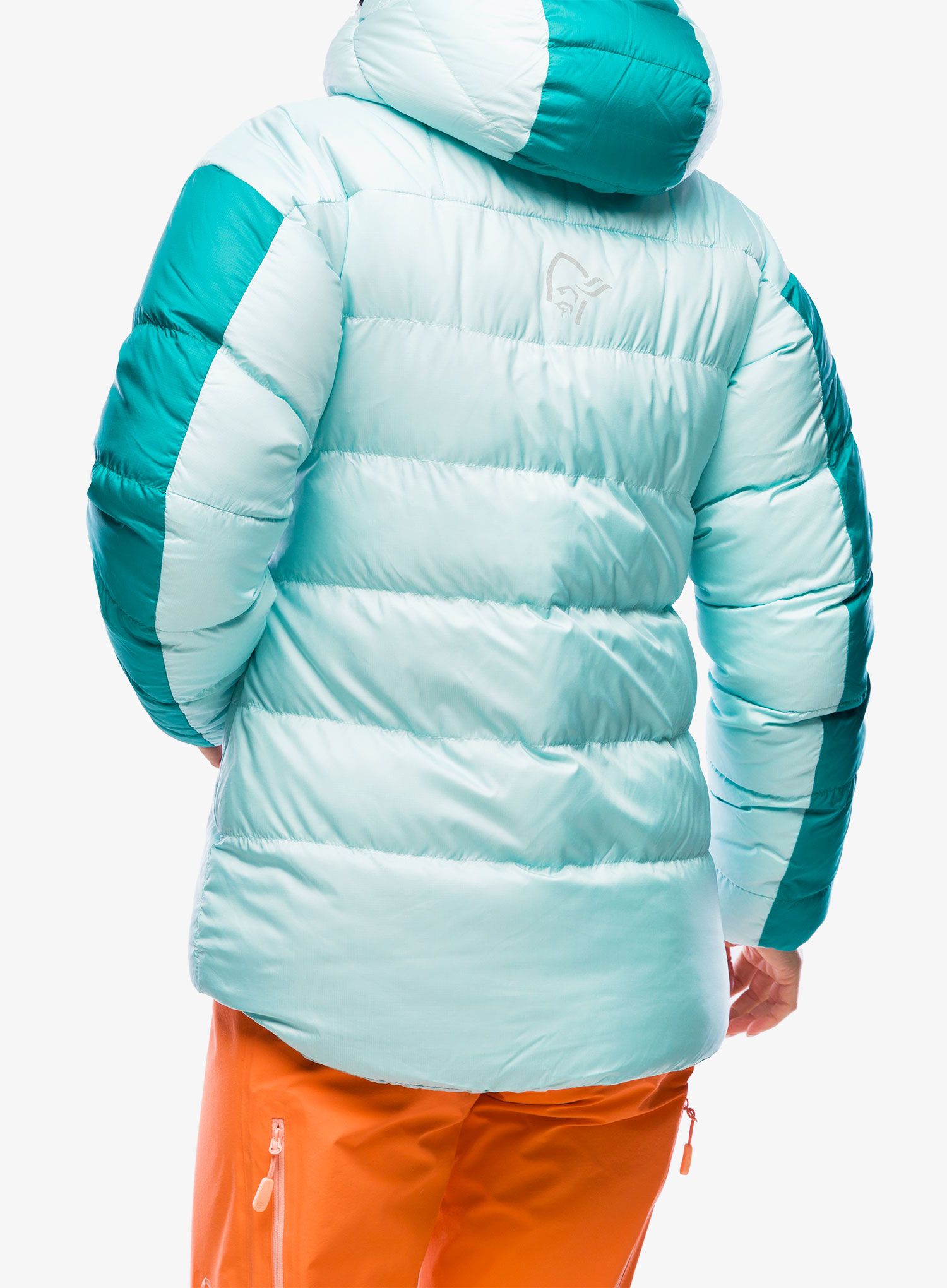 Dámská péřová bunda Norrona Trollveggen Down850 Jacket - clearwater