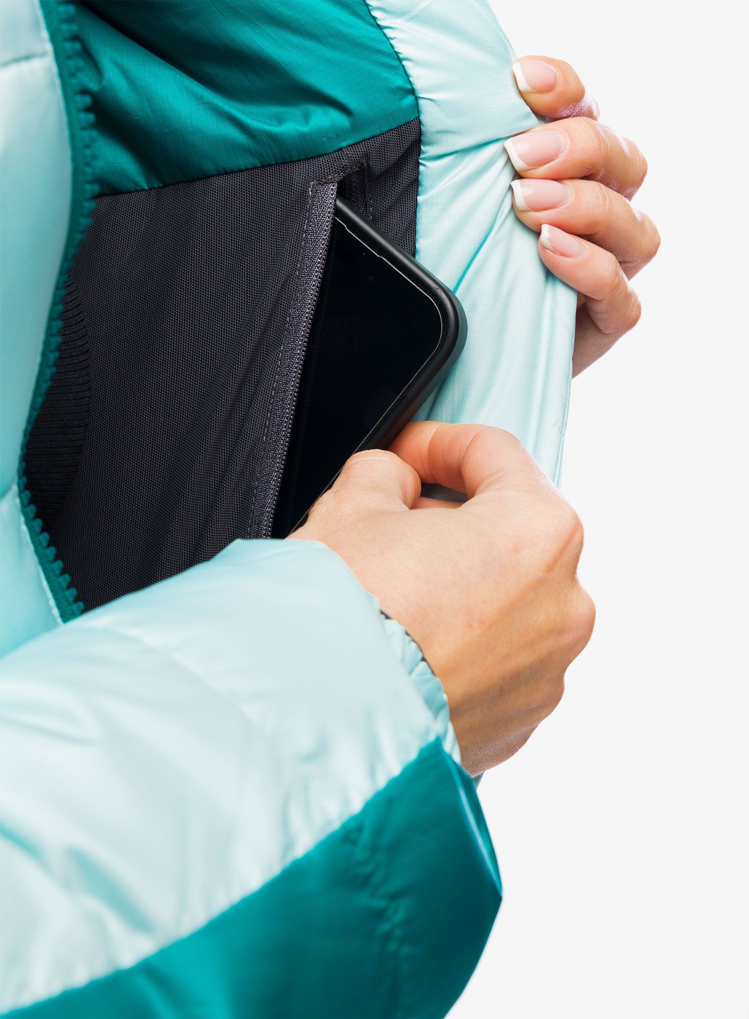 Dámská péřová bunda Norrona Trollveggen Down850 Jacket - clearwater