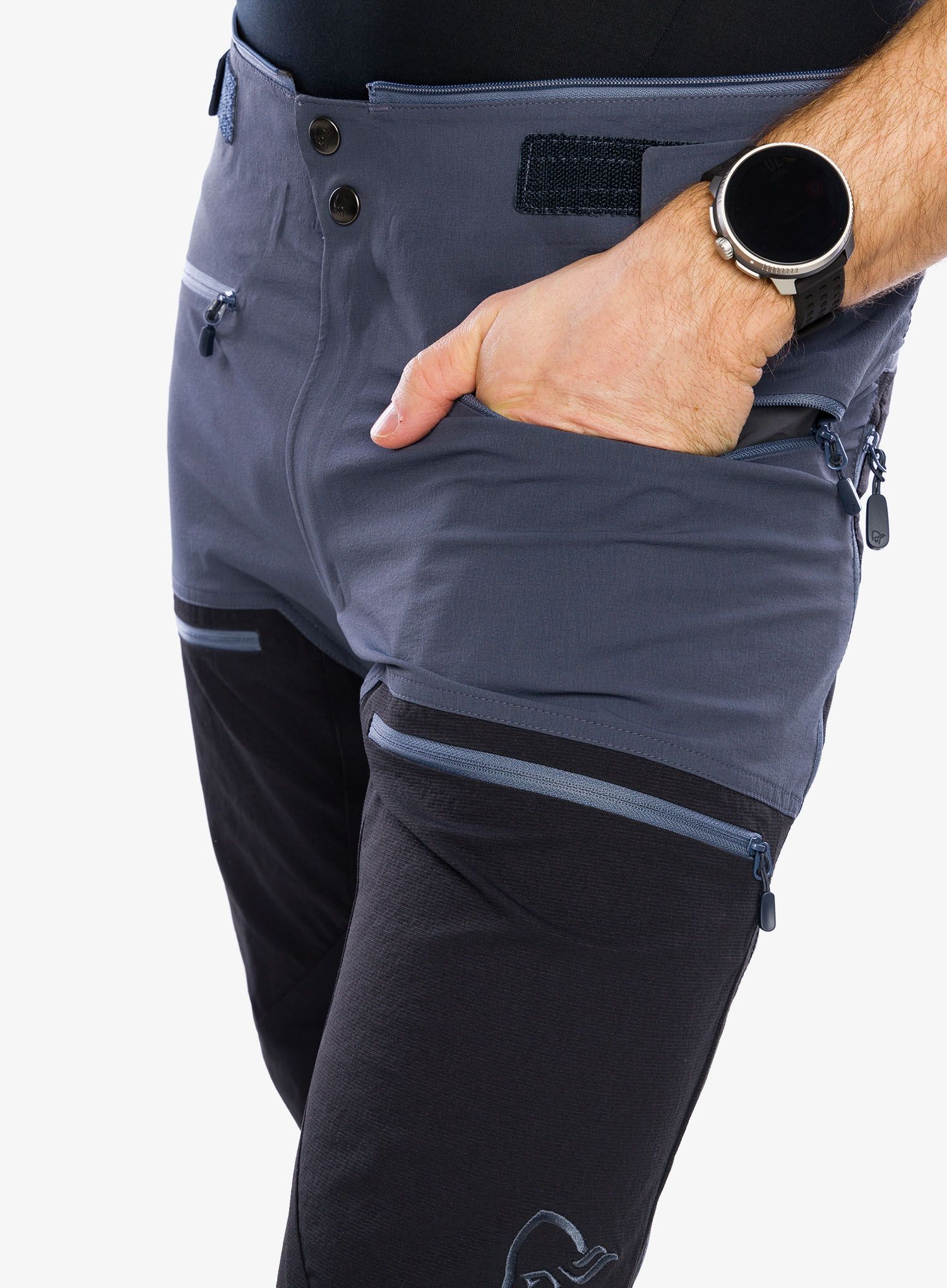 Softshellové kalhoty pánské Norrona Trollveggen Flex1 Pants - cool black/caviar