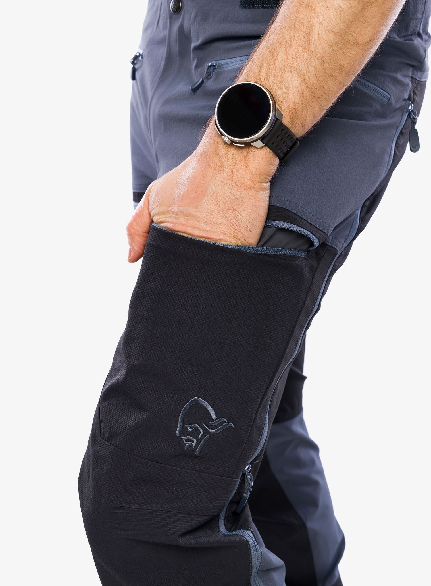 Softshellové kalhoty pánské Norrona Trollveggen Flex1 Pants - cool black/caviar