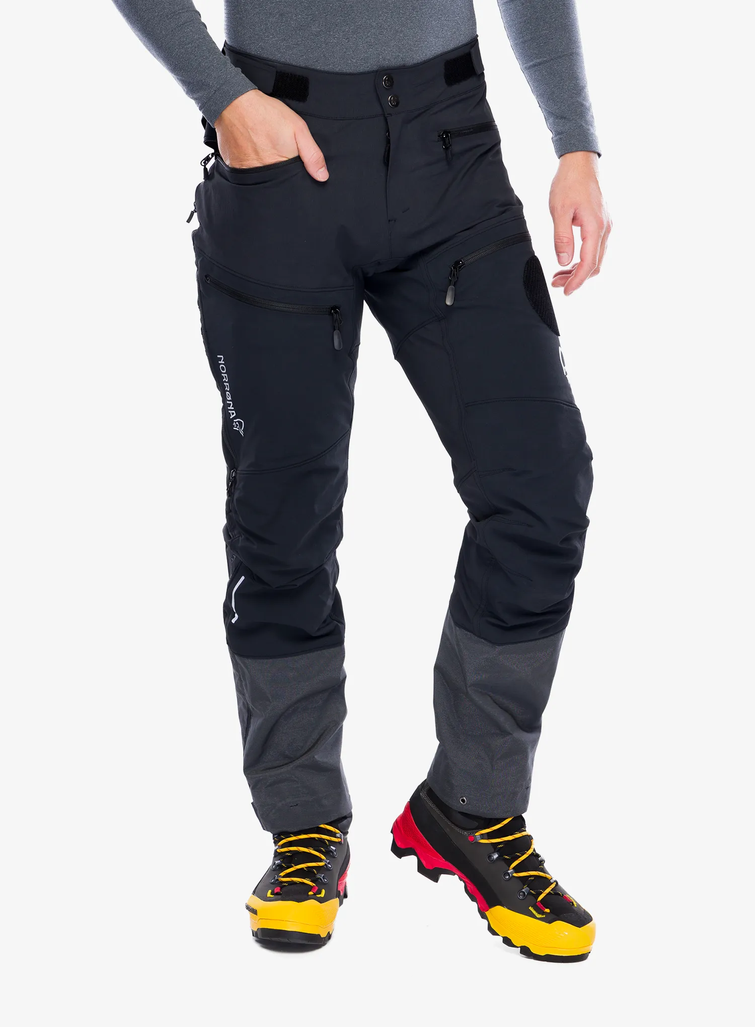 Softshell kalhoty Norrona Trollveggen Flex1 Rescue Pants - caviar