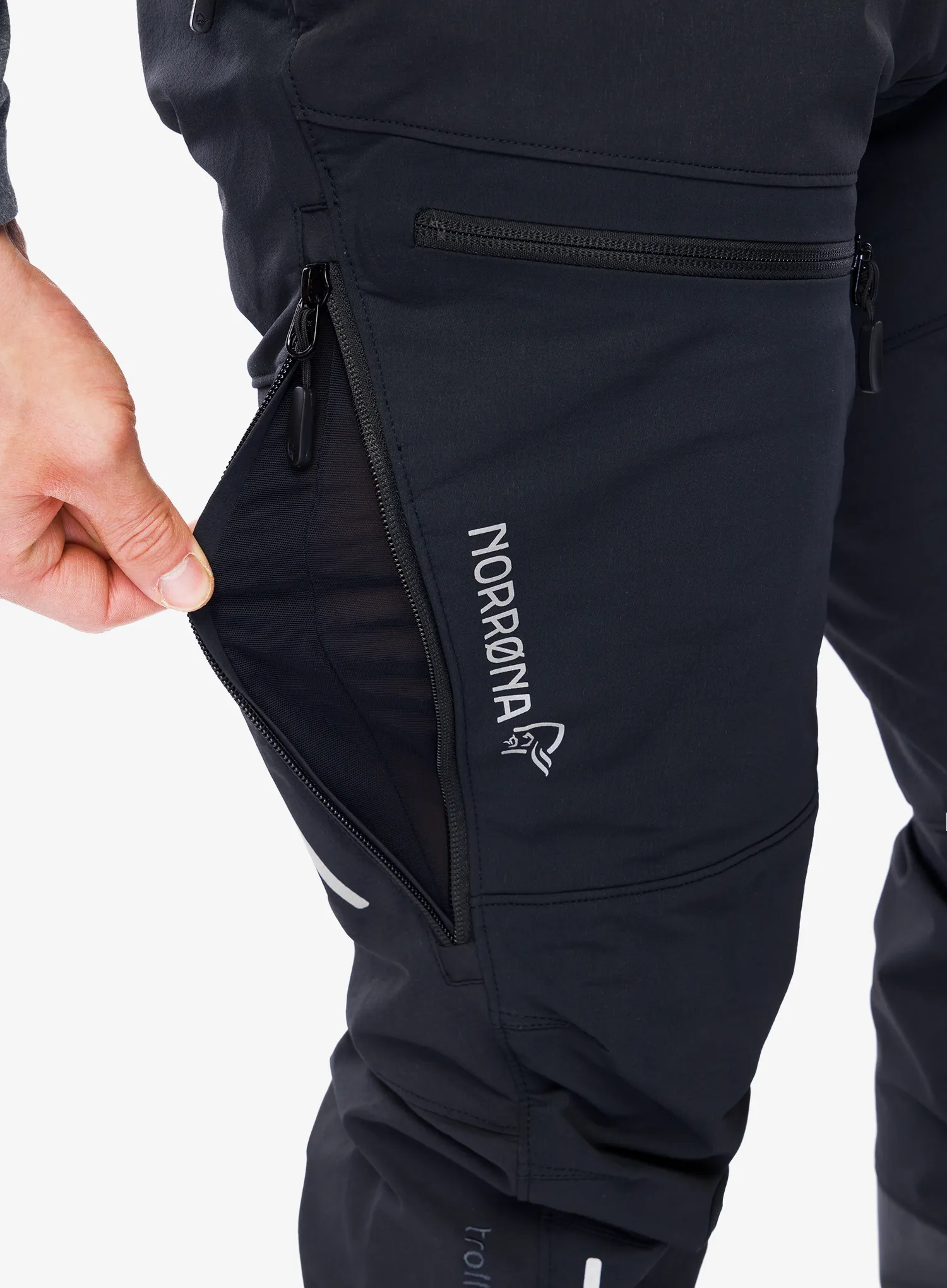 Softshell kalhoty Norrona Trollveggen Flex1 Rescue Pants - caviar