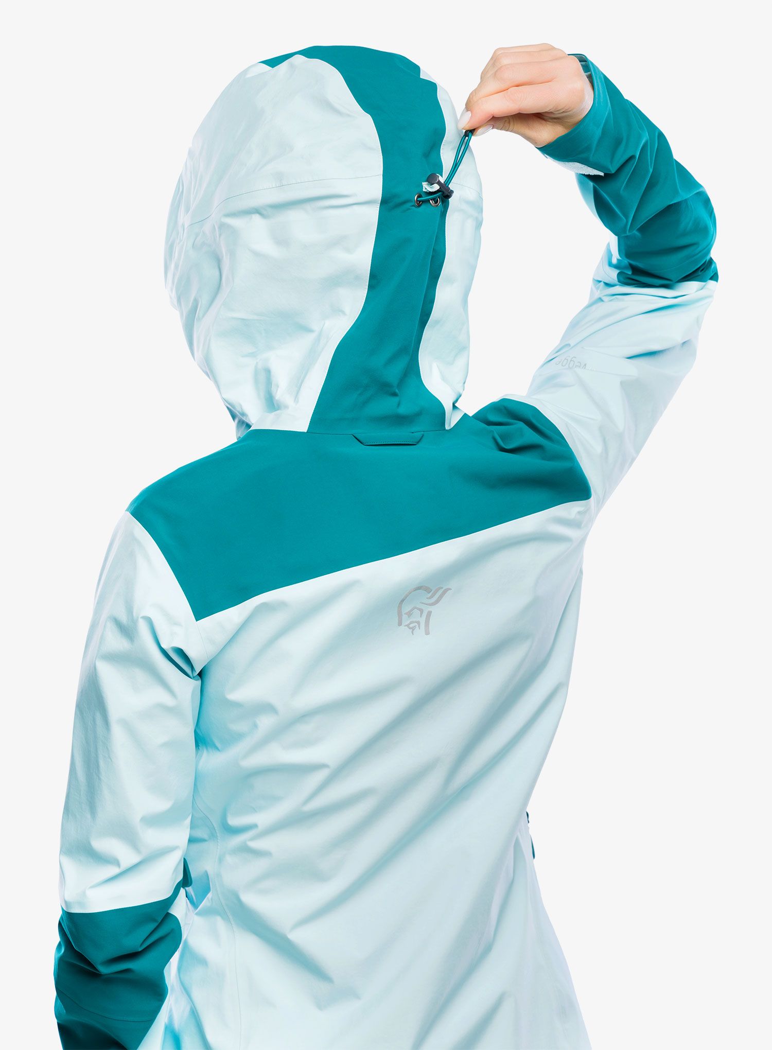Dámská nepromokavá bunda s membránou Norrona Trollveggen GORE-TEX Pro Light Jacket - clearwater