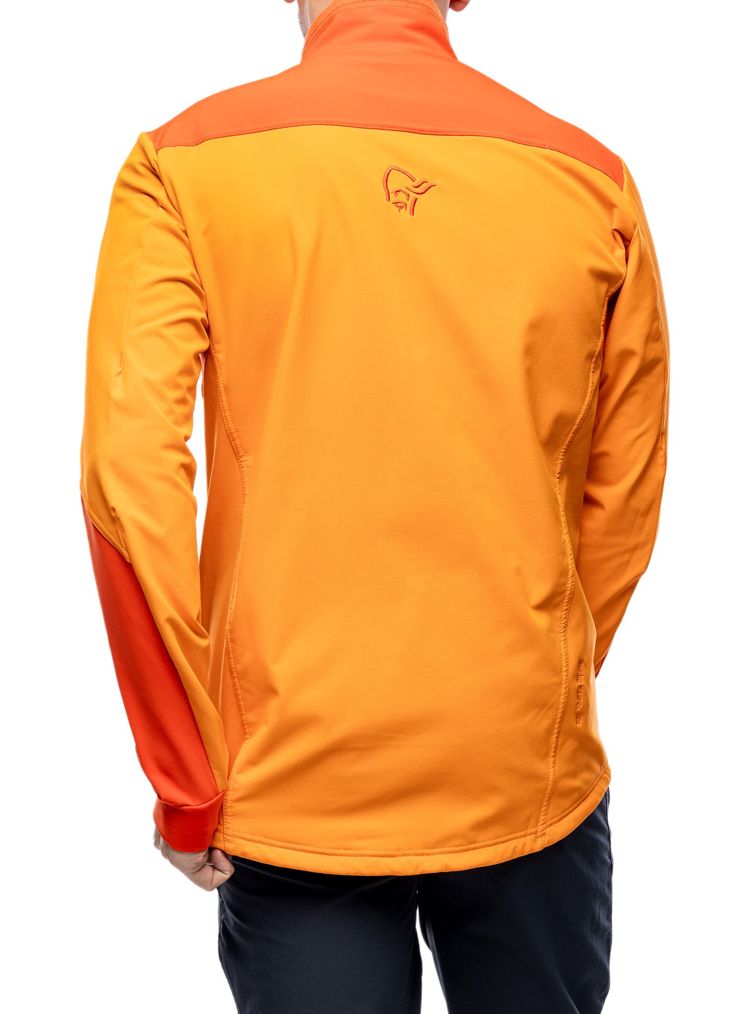 Softshellová bunda Norrona Trollveggen Hiloflex200 Jacket - orange popsicle
