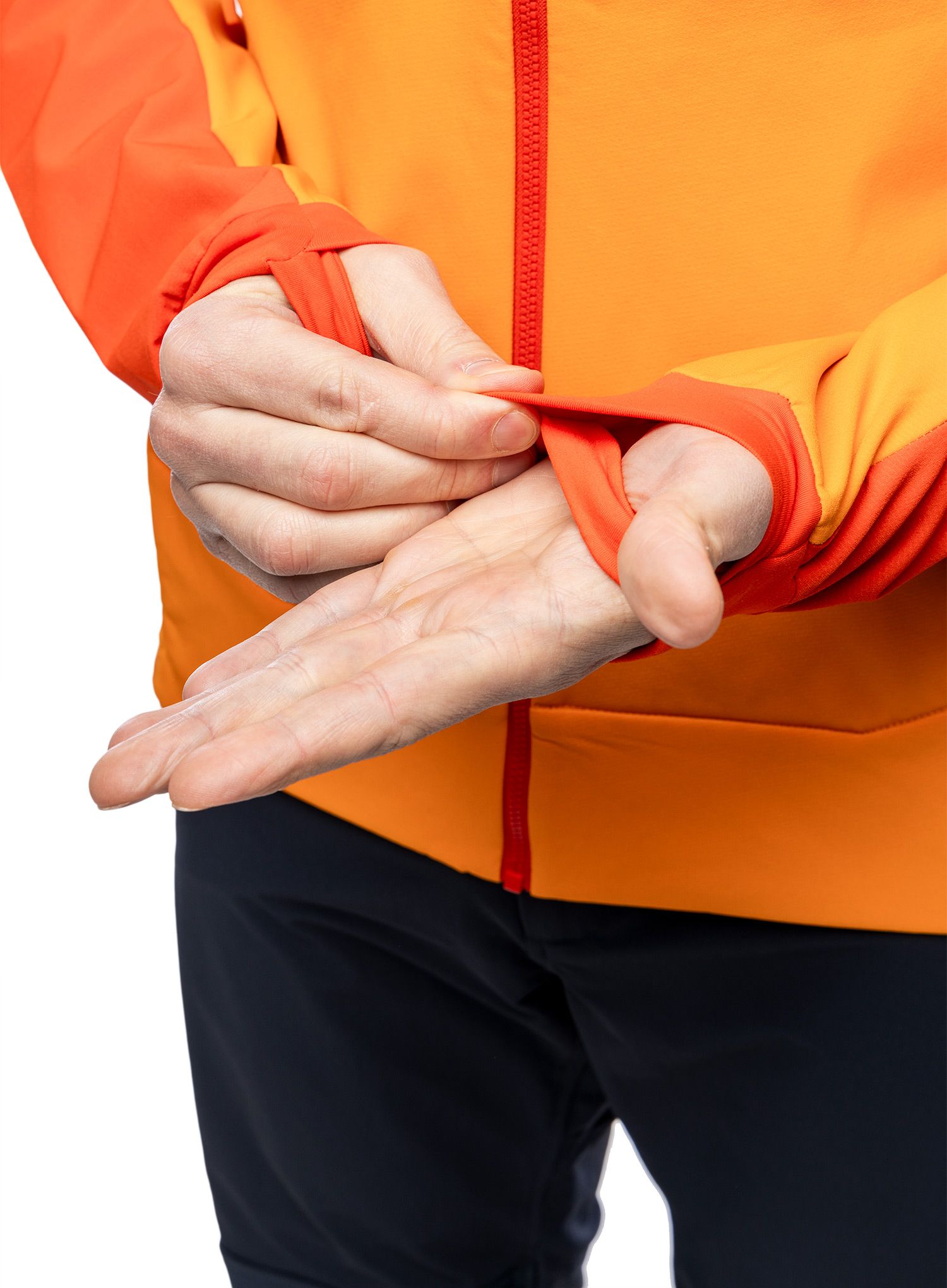 Softshellová bunda Norrona Trollveggen Hiloflex200 Jacket - orange popsicle