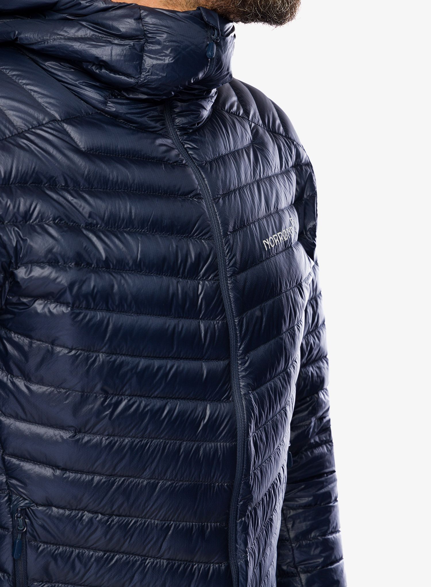 Péřová bunda Norrona Trollveggen Superlight Down850 Hood - indigo