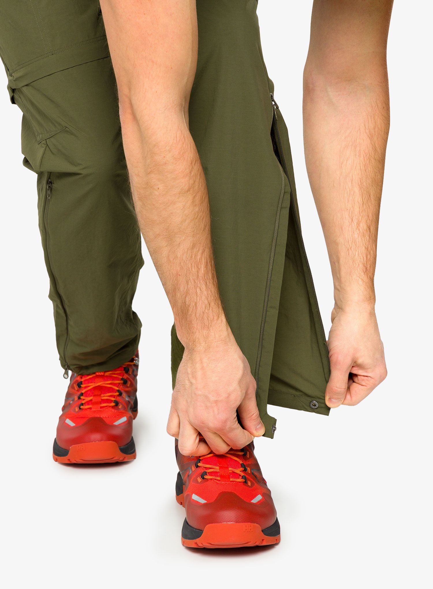 Kalhoty s odepínacími nohavicemi Norrona Zip-Off Pants - olive night