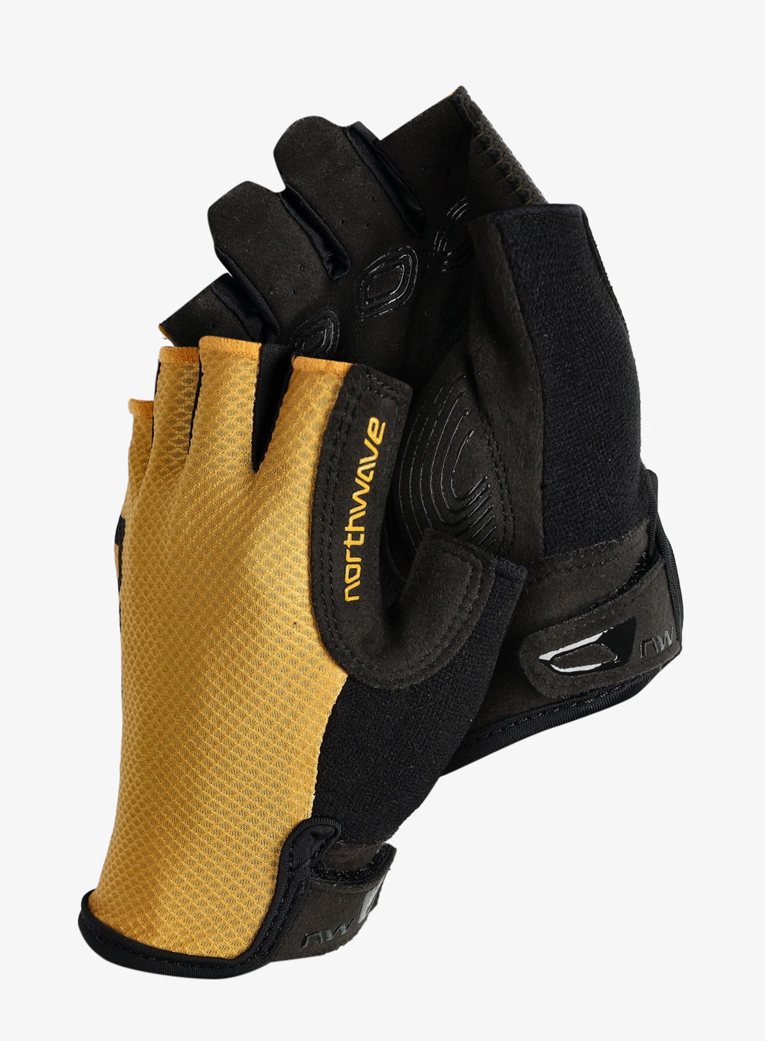 Cyklistické rukavice dámské Northwave Active Woman Short Finger Glove - ochre
