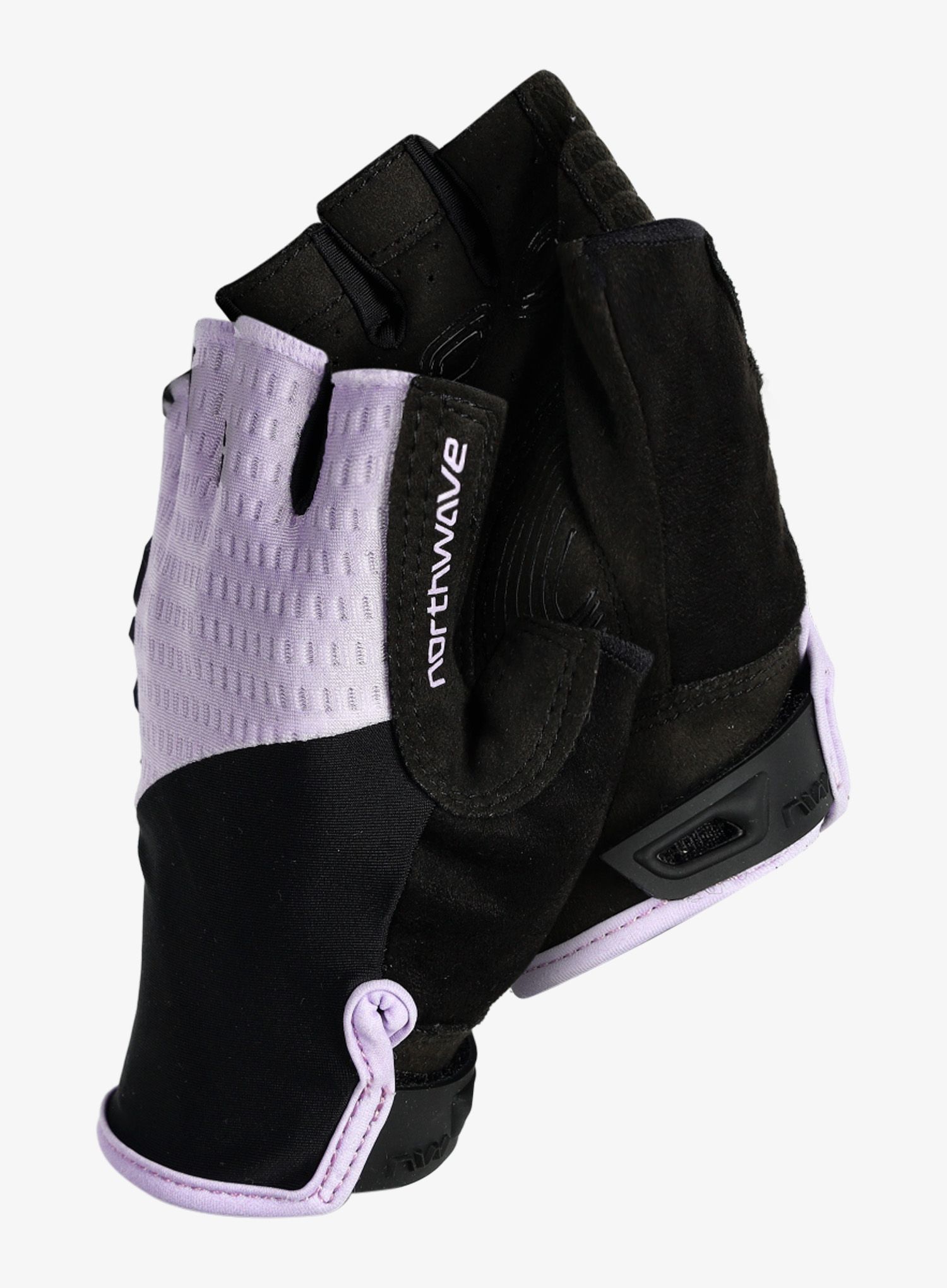 Cyklistické rukavice dámské Northwave Fast Short Finger Glove - black/lilac